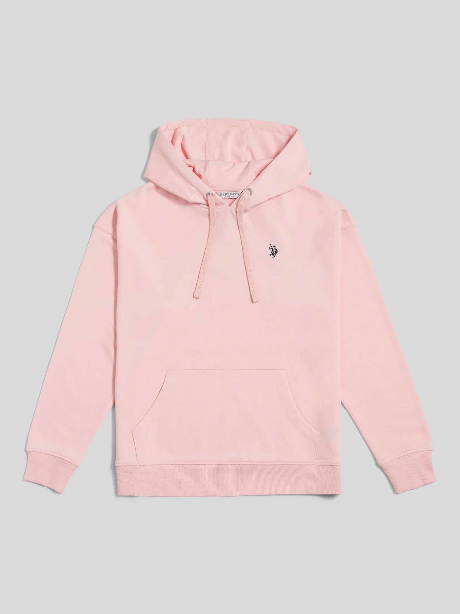 Womens Double Horsemen Hoodie in Crystal Rose - Image 5