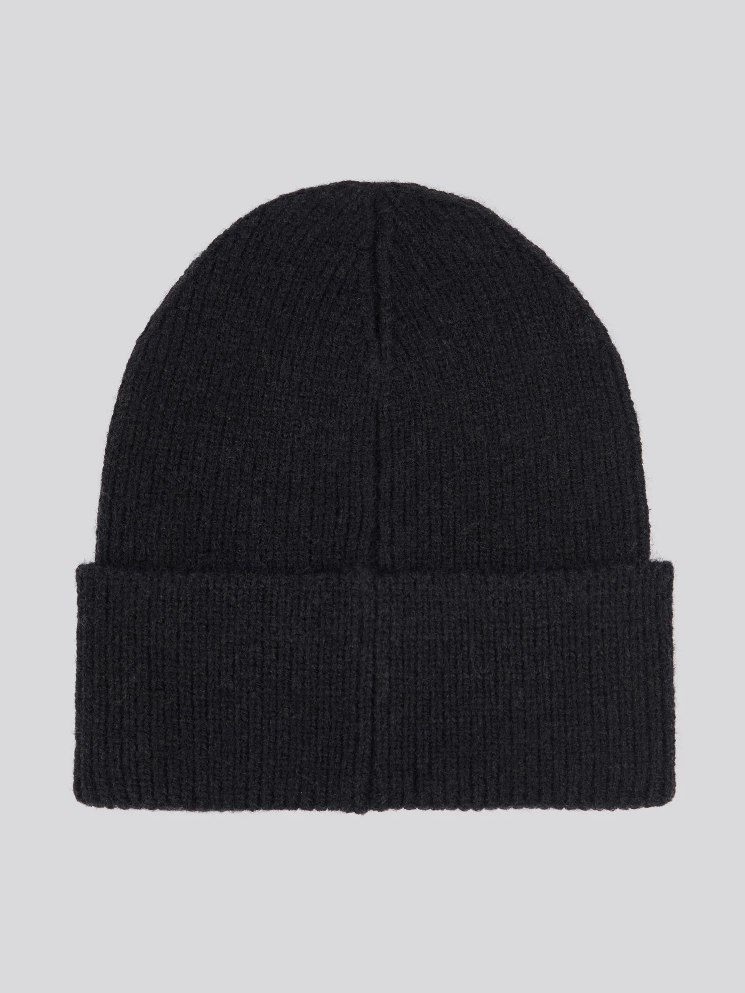 Womens Double Horsemen Knit Beanie in Black - Image 2