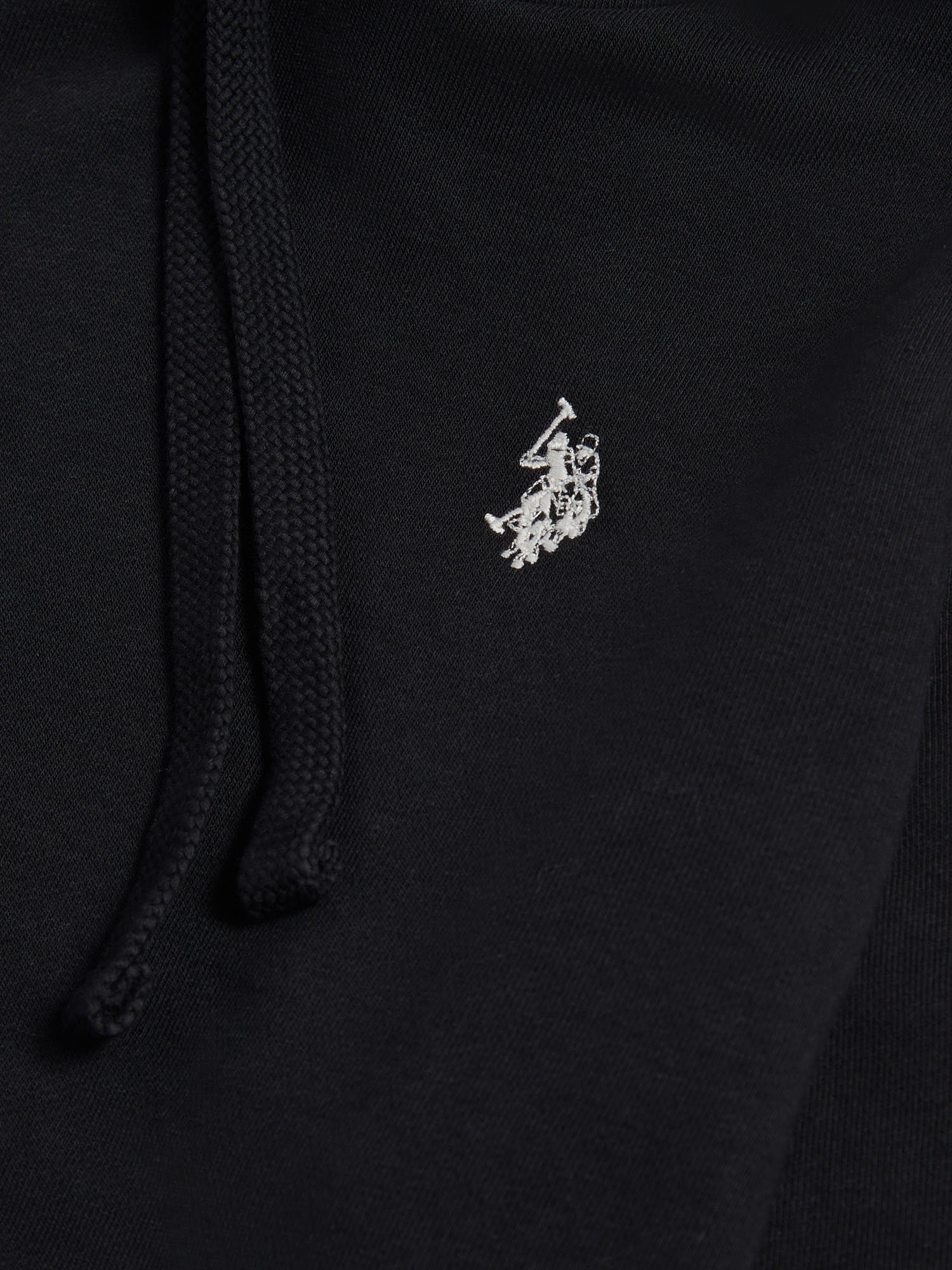 Womens Double Horsemen Loopback Hoodie in Black - Image 7