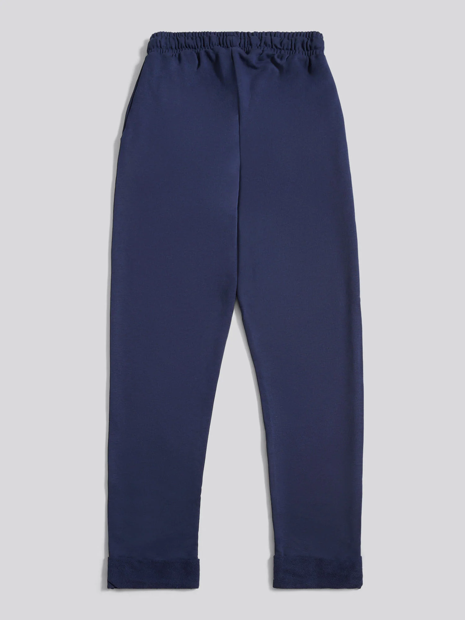 Womens Double Horsemen Roll Cuff Jogger in Navy Iris - Image 6