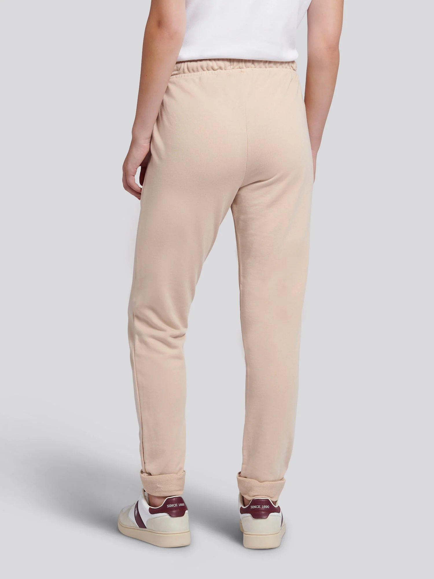 Womens Double Horsemen Roll Cuff Jogger in Smoke Gray - Image 4