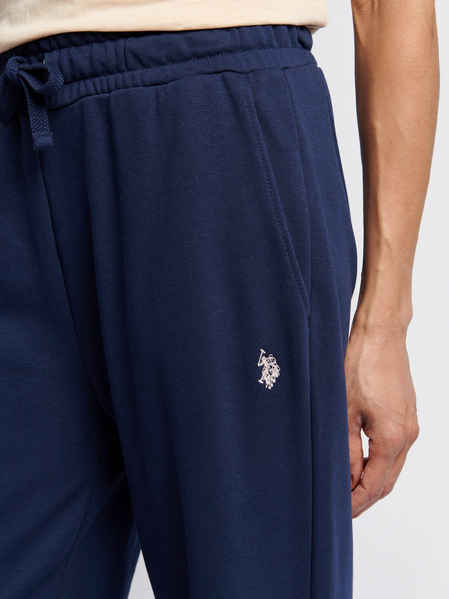 Womens Double Horsemen Wide Leg Jogger in Navy Iris - Image 2