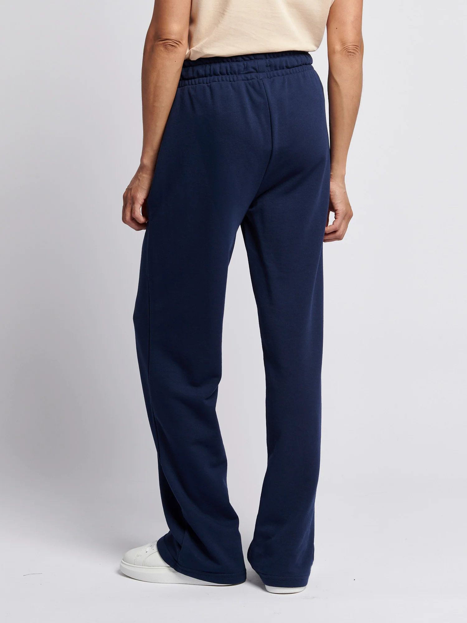 Womens Double Horsemen Wide Leg Jogger in Navy Iris - Image 4