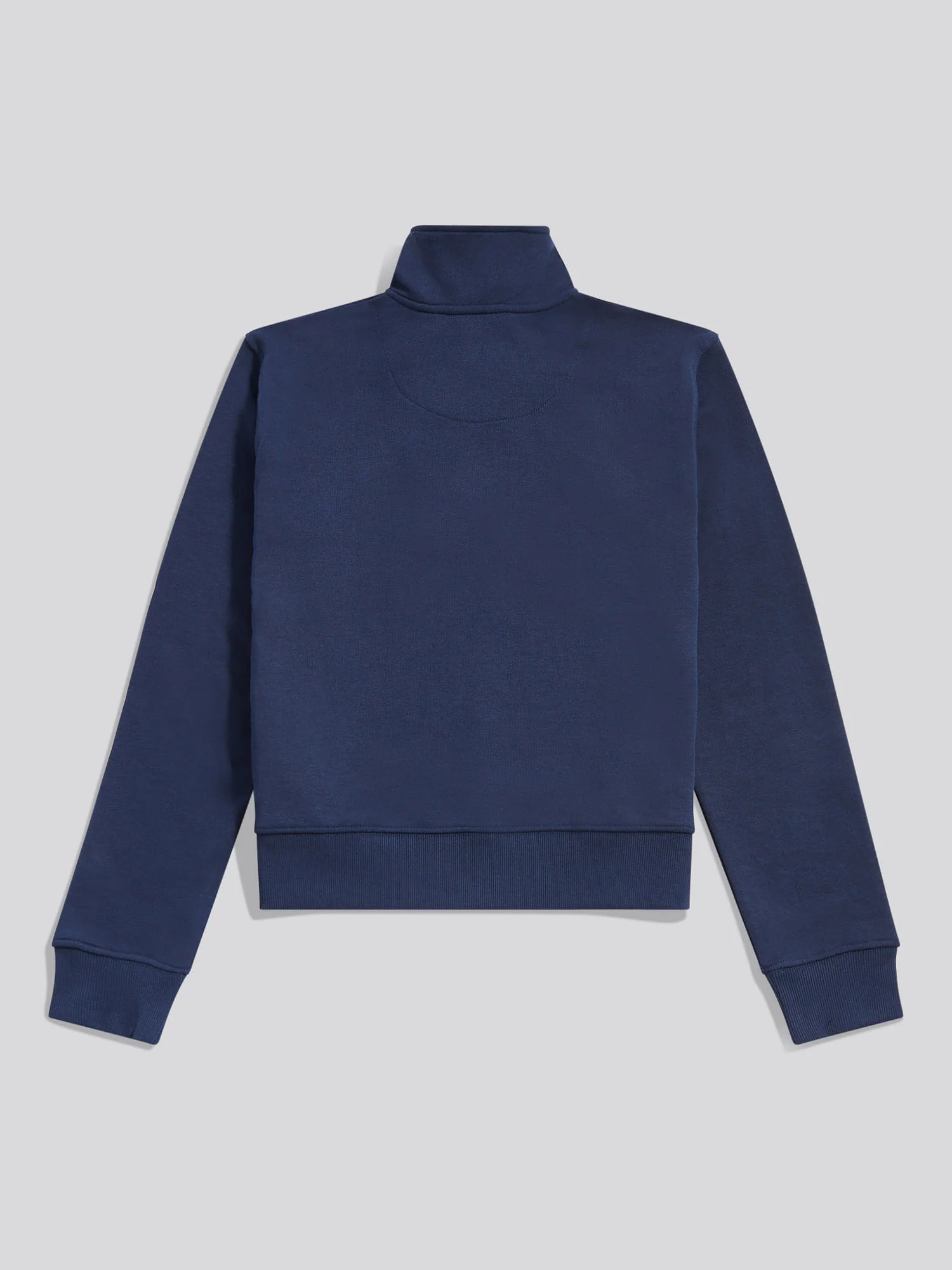 Womens Double Horsemen ¼ Zip Sweat in Navy Iris - Image 7