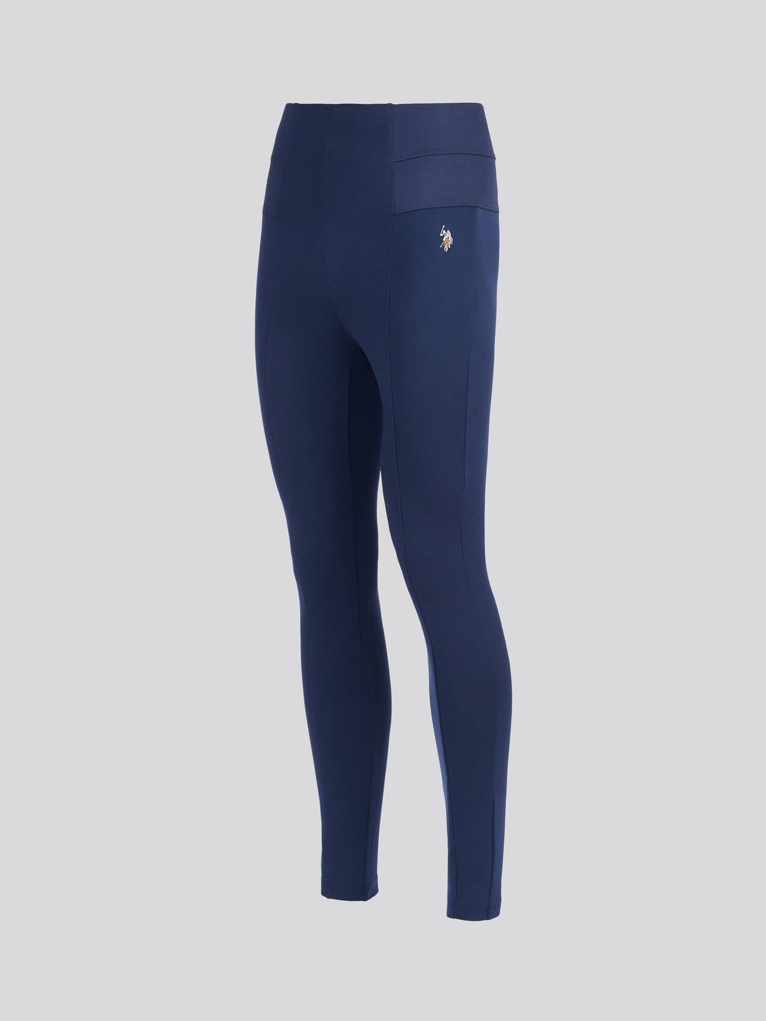 Womens Elastic Waistband Legging Navy Iris - Image 6