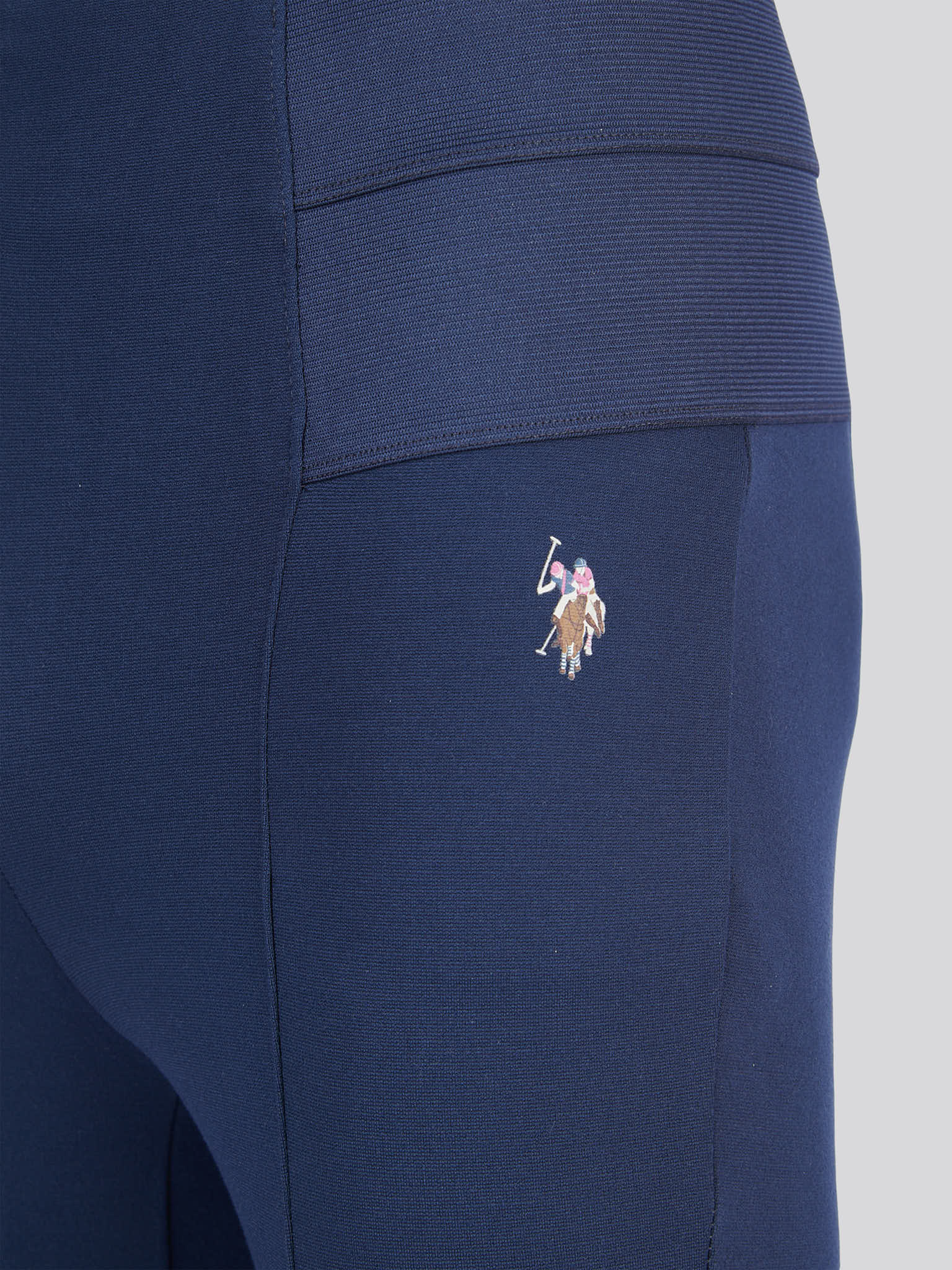 Womens Elastic Waistband Legging Navy Iris - Image 8