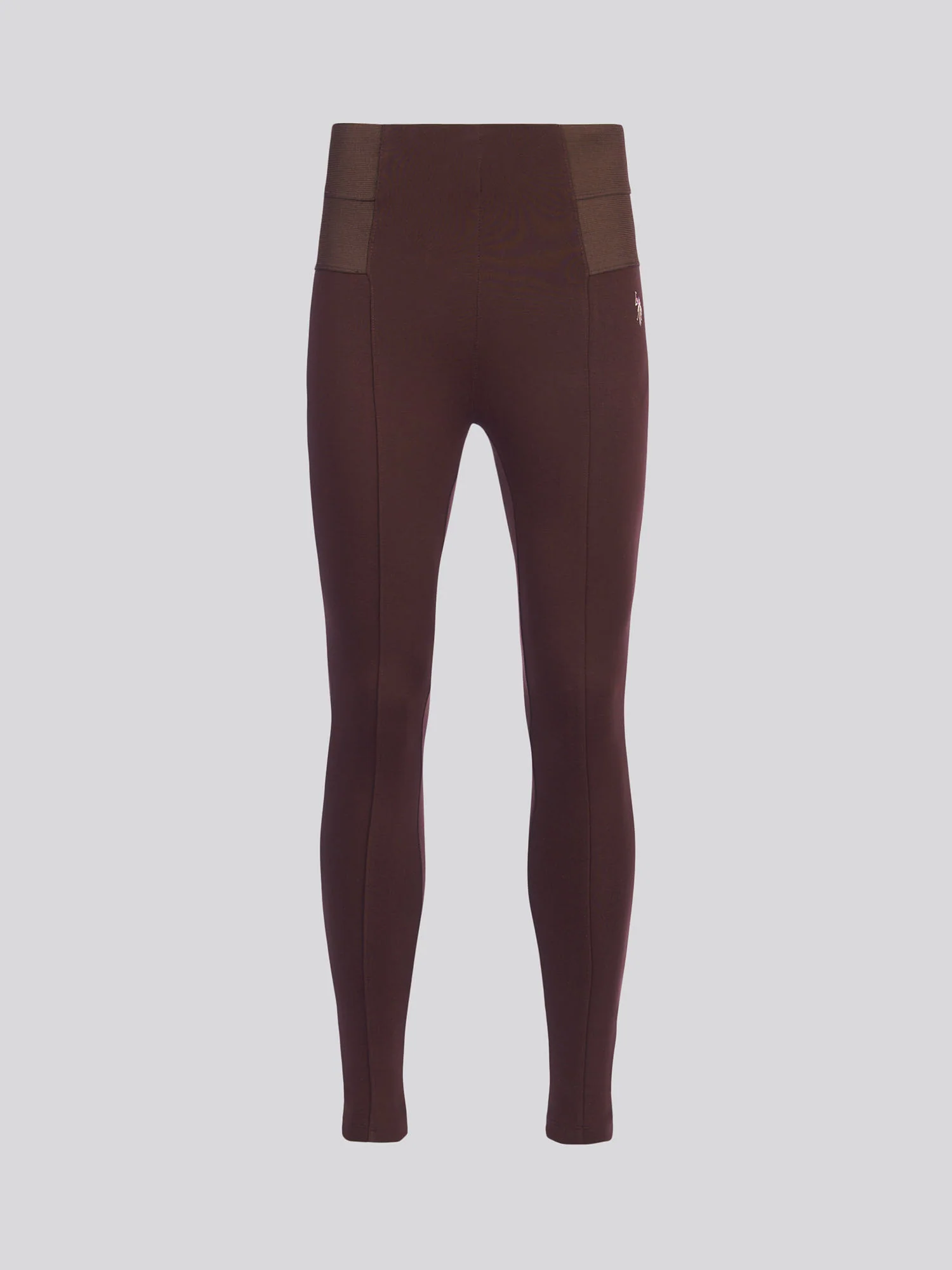 Womens Elastic Waistband Legging Puce - Image 5
