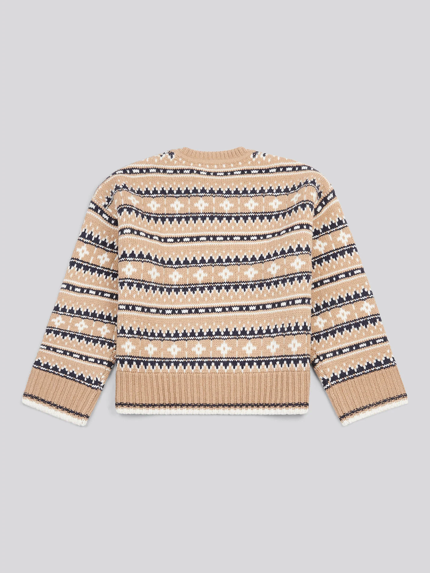Womens Fair Isle Stripe Jumper in Natural - Image 6