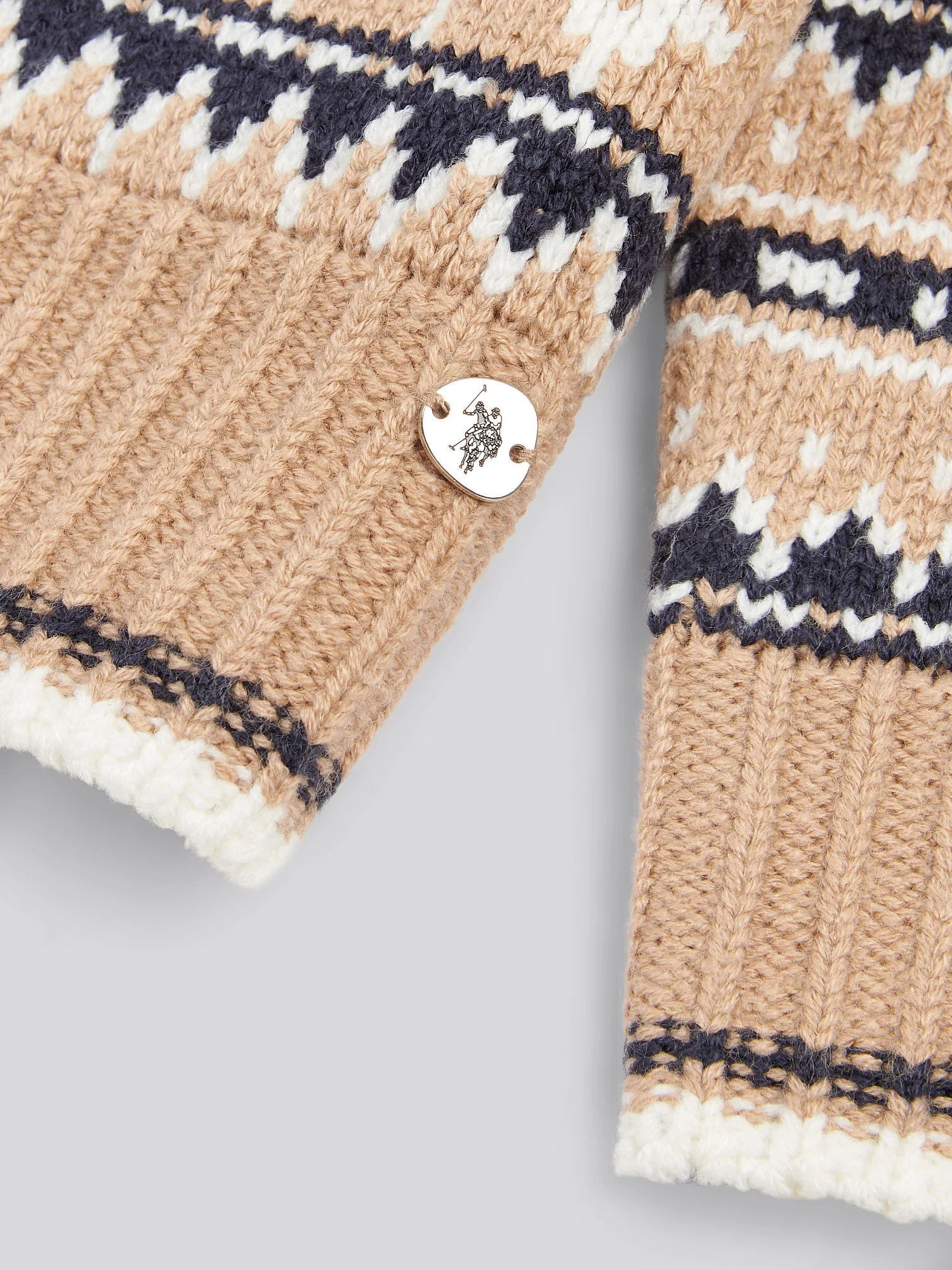 Womens Fair Isle Stripe Jumper in Natural - Image 7