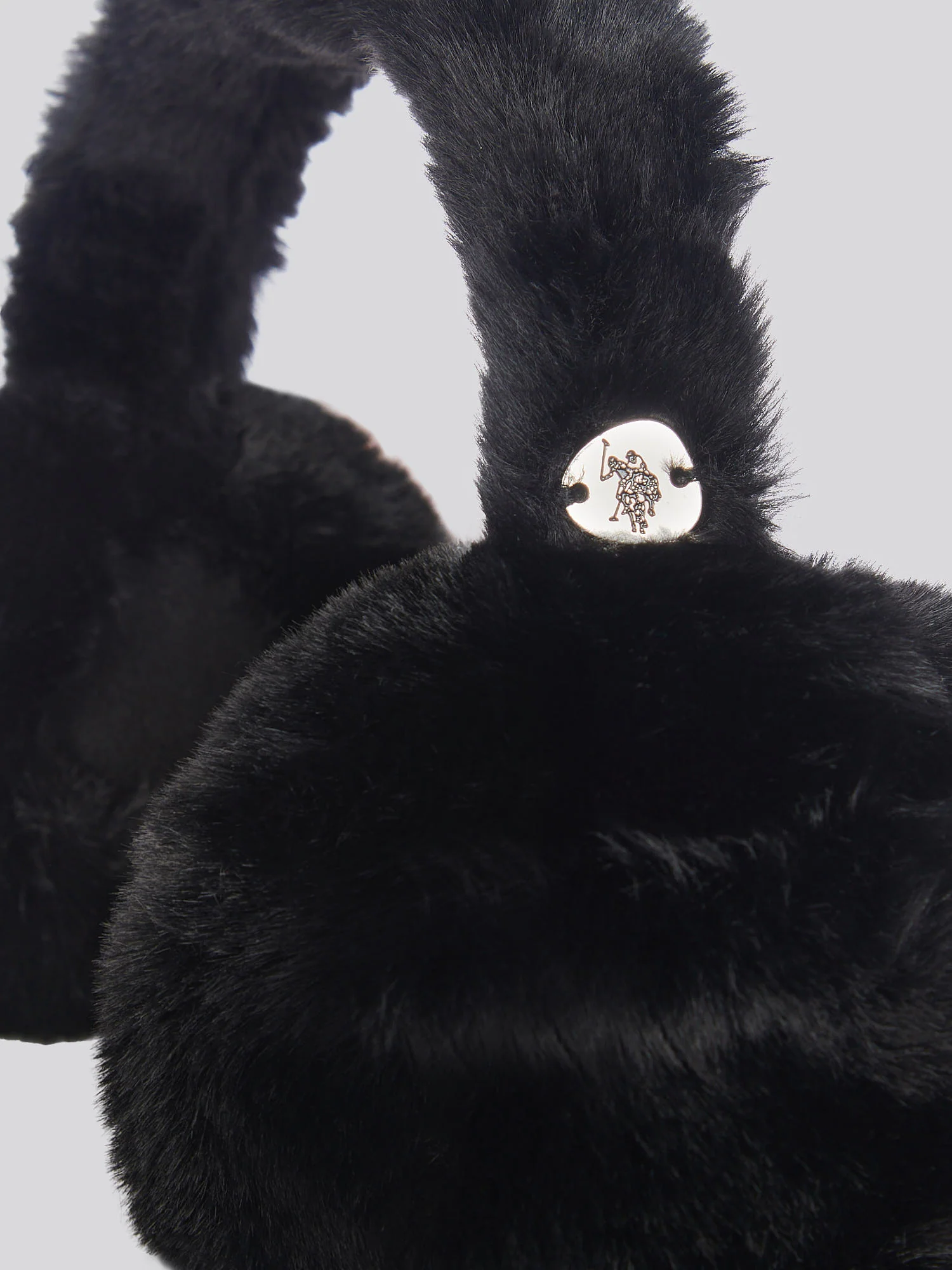 Womens Faux Fur Earmuffs in Black - Image 6