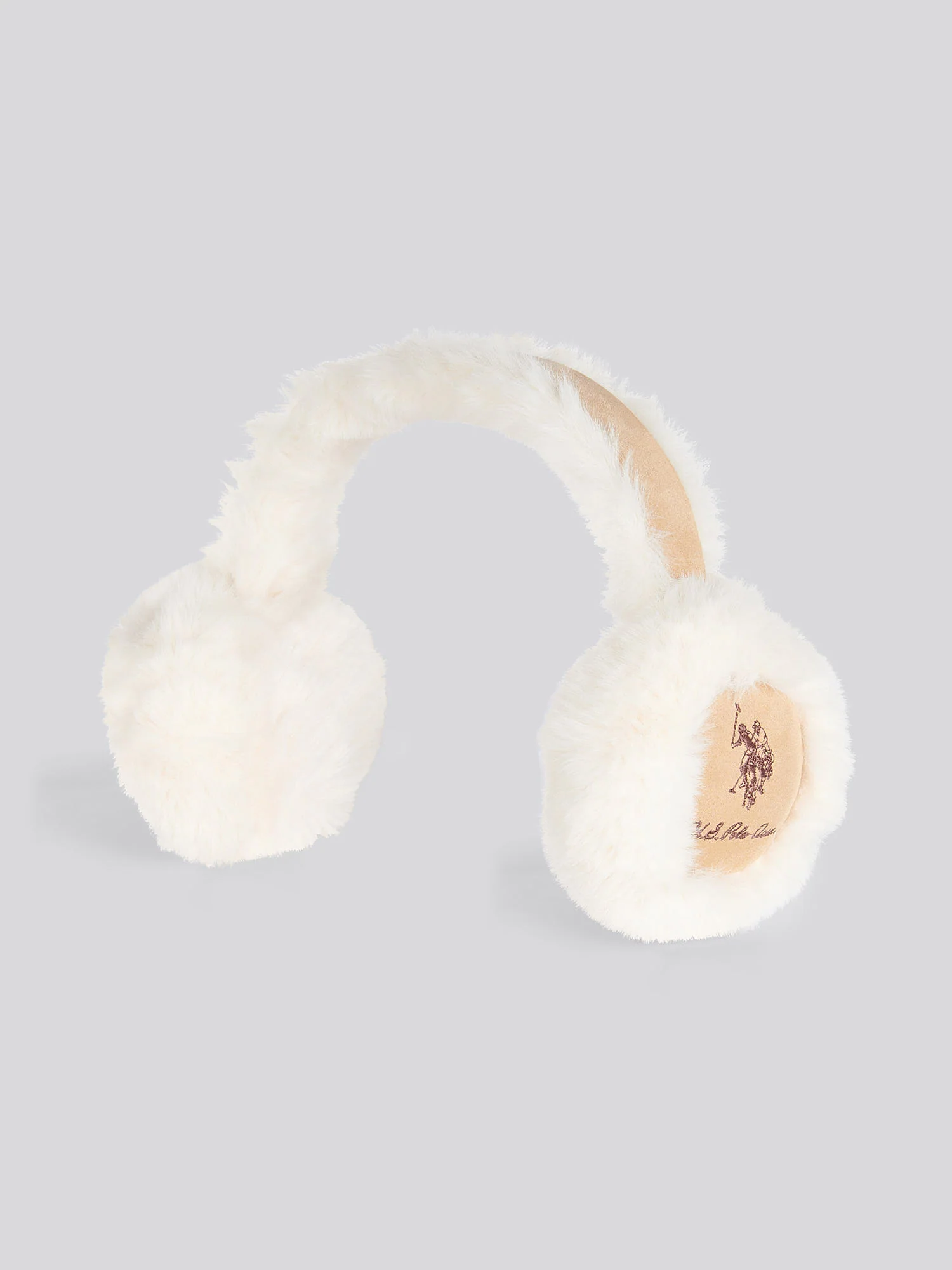 Womens Faux Sheepskin Earmuffs in Natural - Image 4