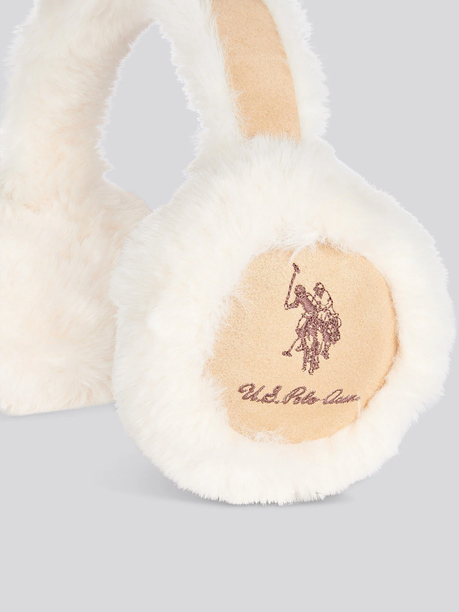 Womens Faux Sheepskin Earmuffs in Natural - Image 5