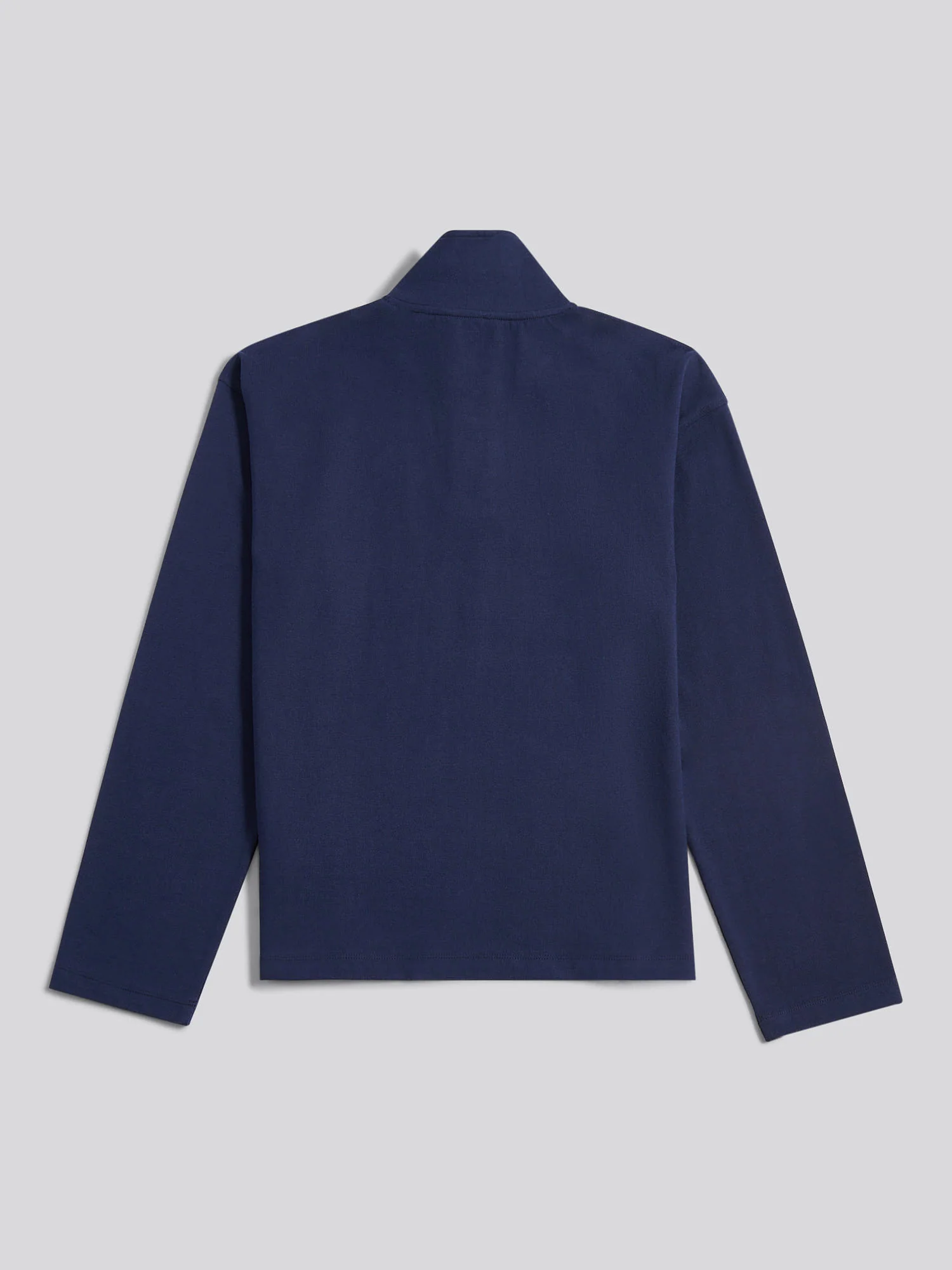 Womens Funnel Neck Rugby Shirt in Navy Iris - Image 2