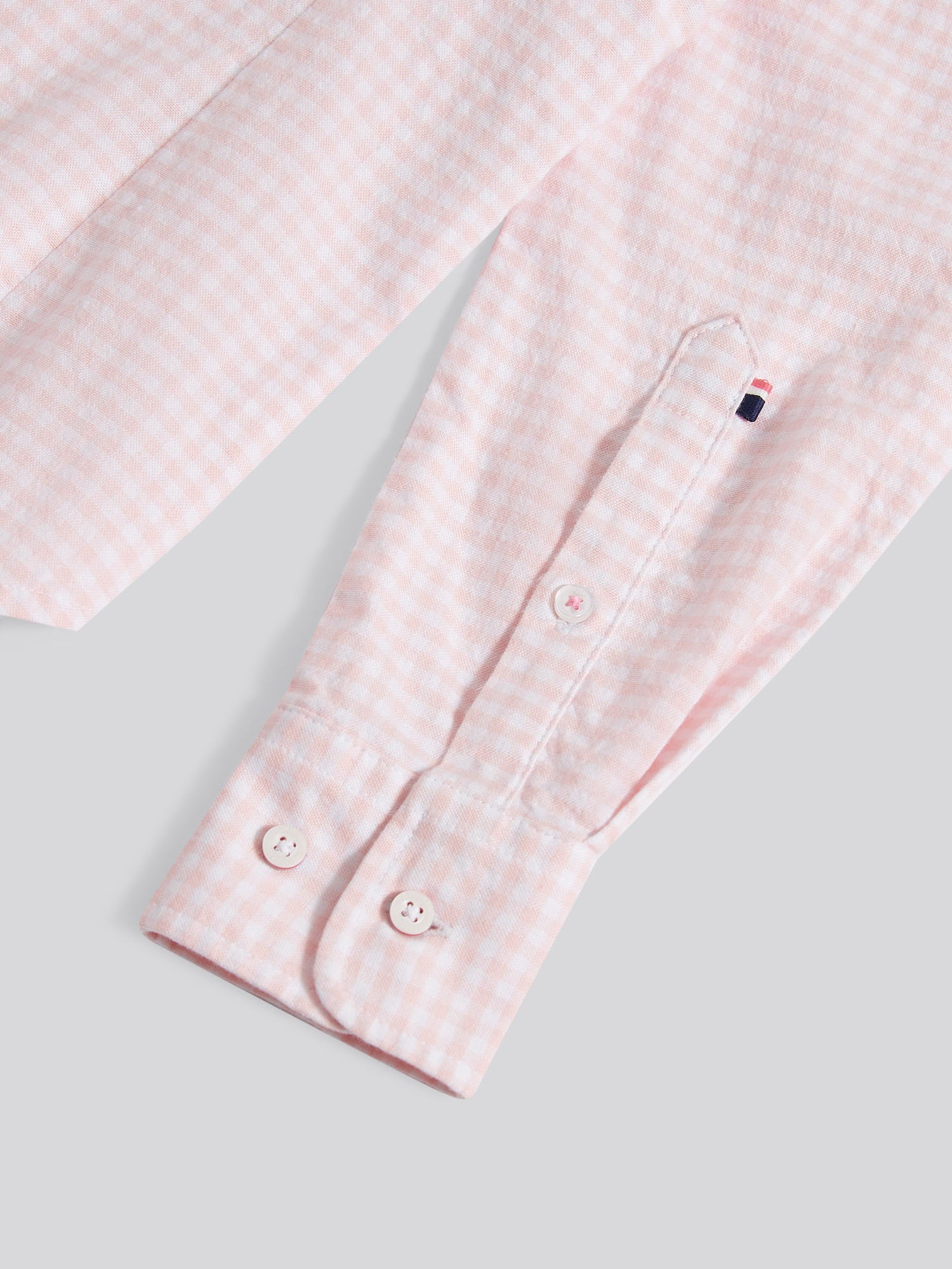 Womens Gingham Classic Fit Shirt in Crystal Rose - Image 10