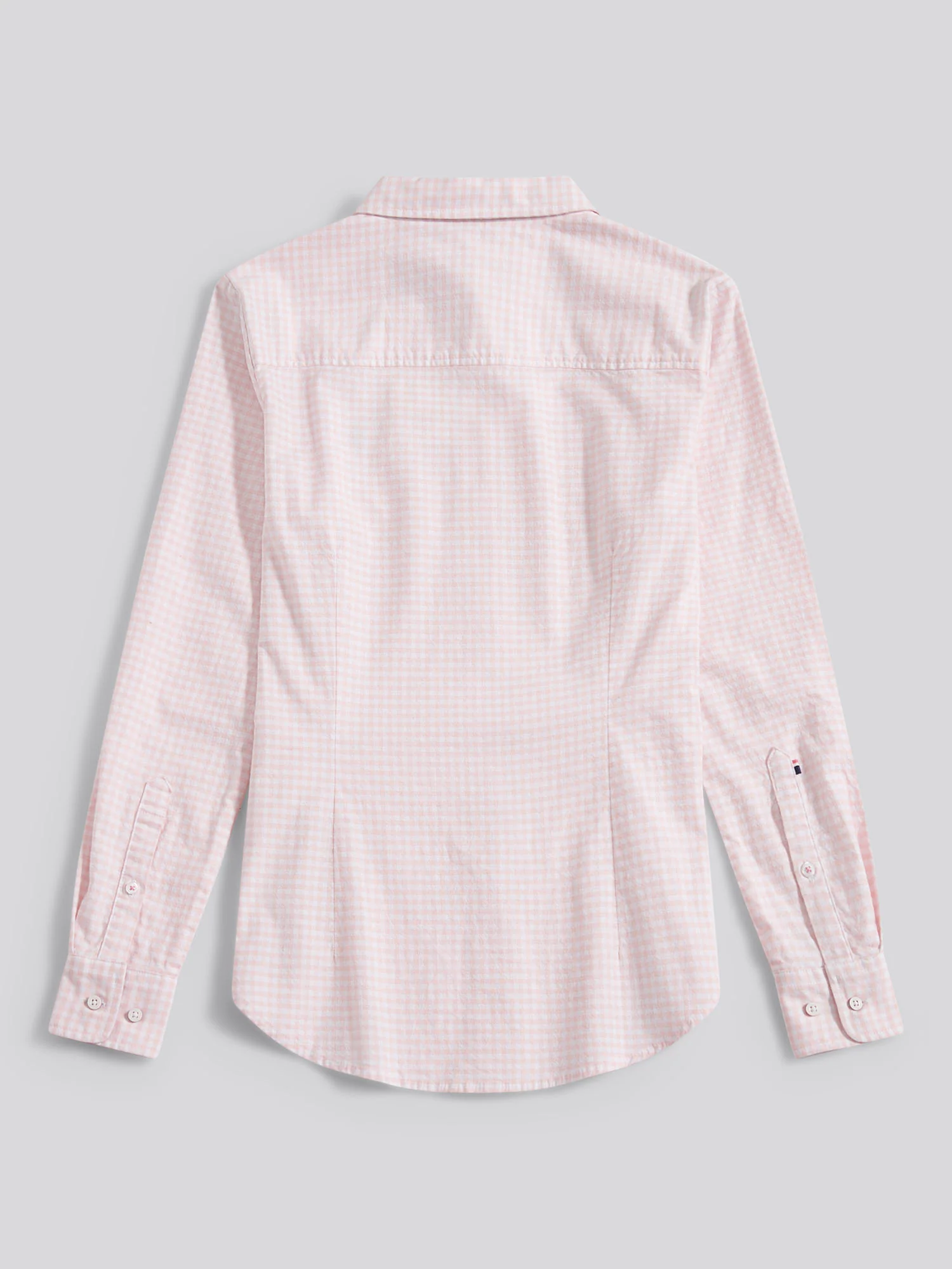 Womens Gingham Classic Fit Shirt in Crystal Rose - Image 8