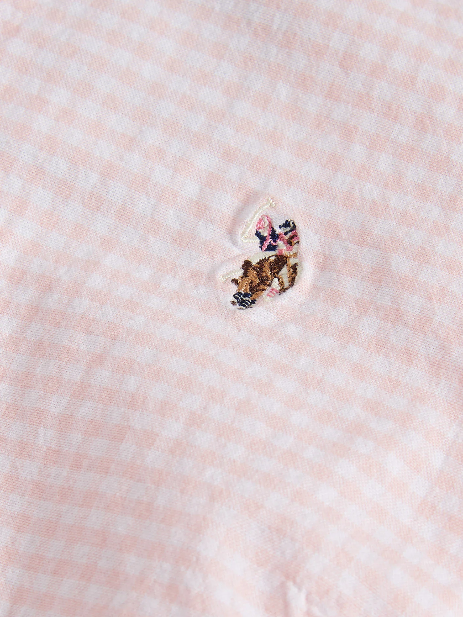 Womens Gingham Classic Fit Shirt in Crystal Rose - Image 9