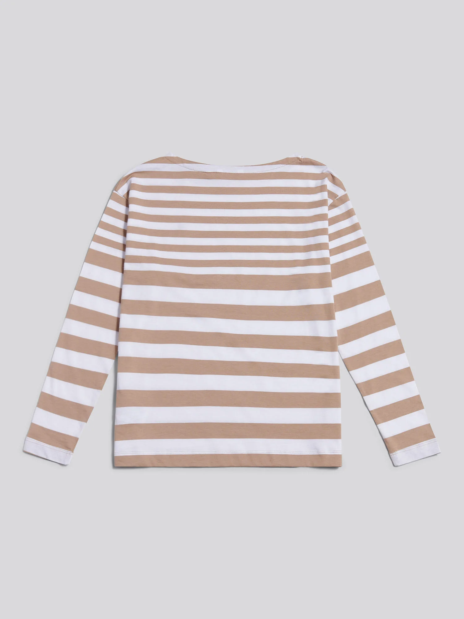 Womens Gradient Stripe Boatneck T-Shirt in Natural - Image 6