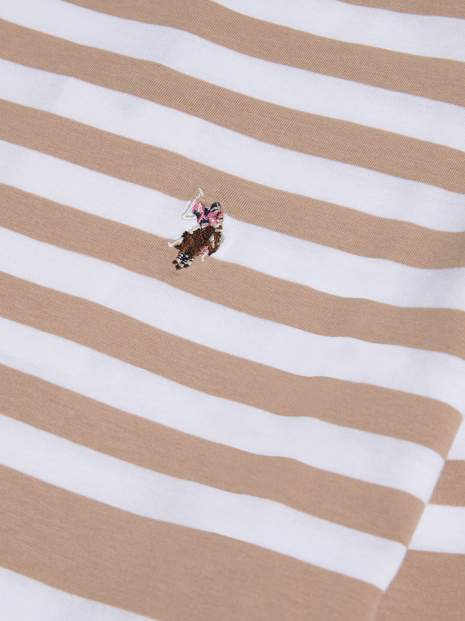Womens Gradient Stripe Boatneck T-Shirt in Natural - Image 7
