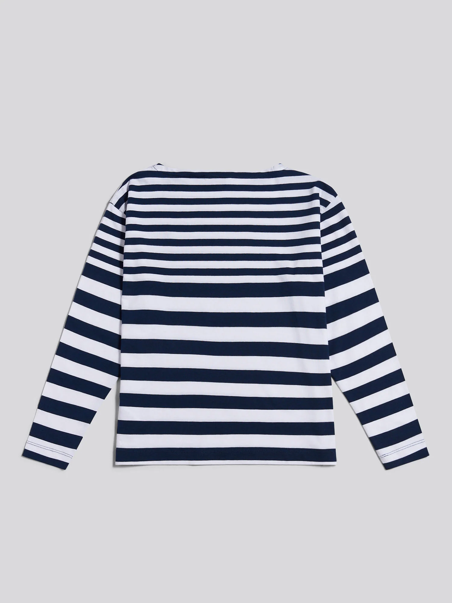 Womens Gradient Stripe Boatneck T-Shirt in Navy Iris - Image 6