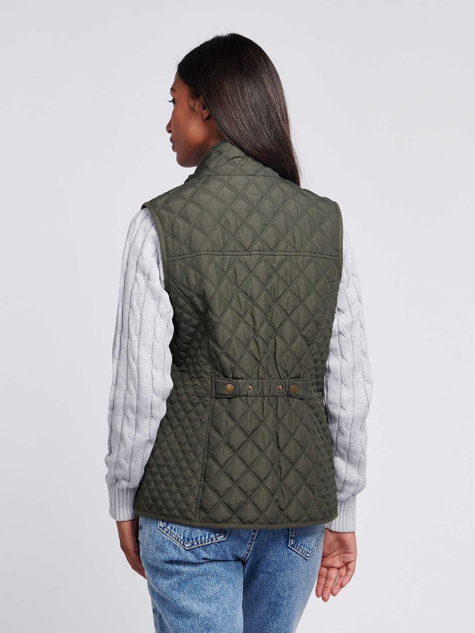 Womens Hacking Quilted Gilet in Chimera - Image 3