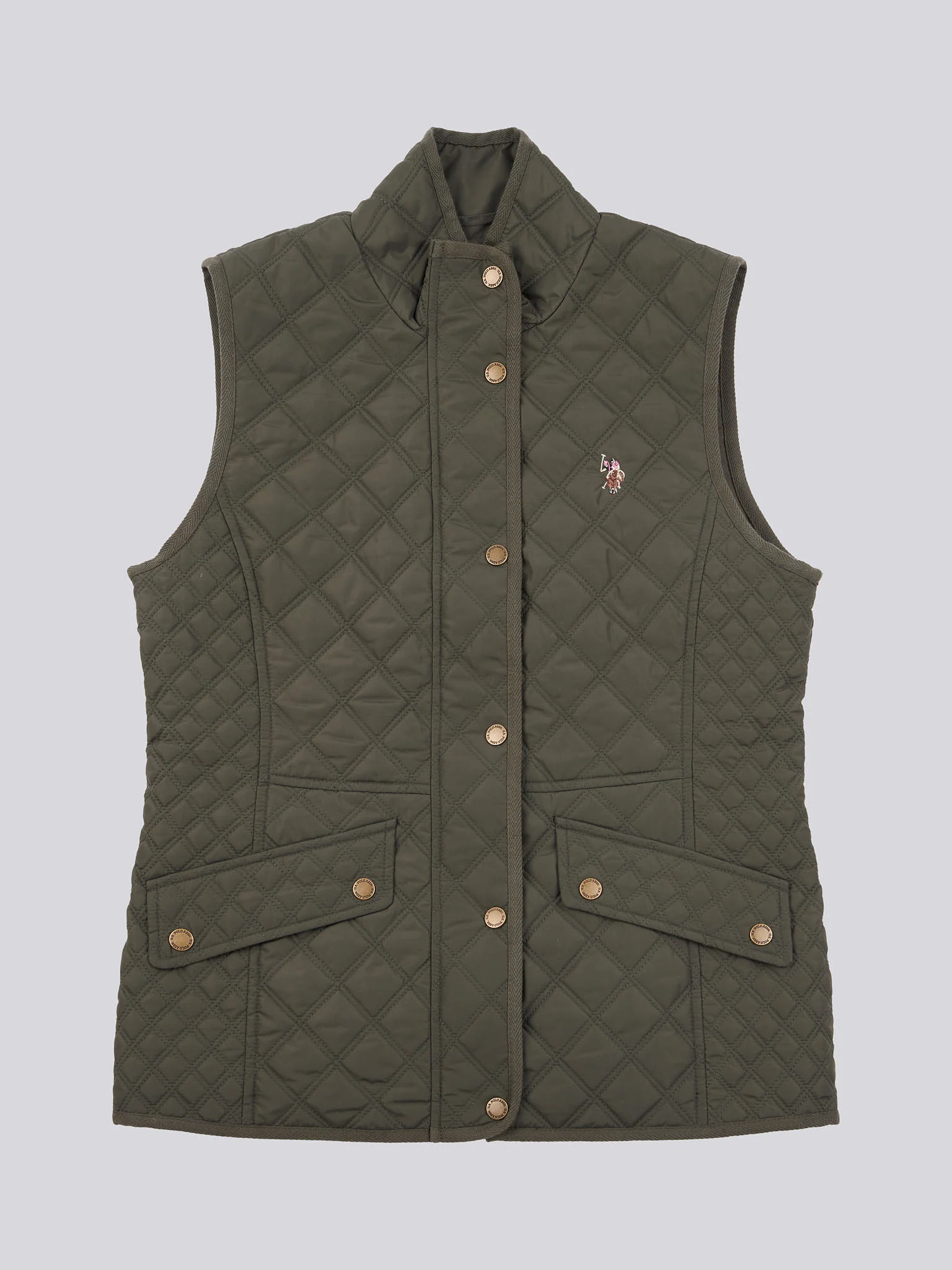 Womens Hacking Quilted Gilet in Chimera - Image 7