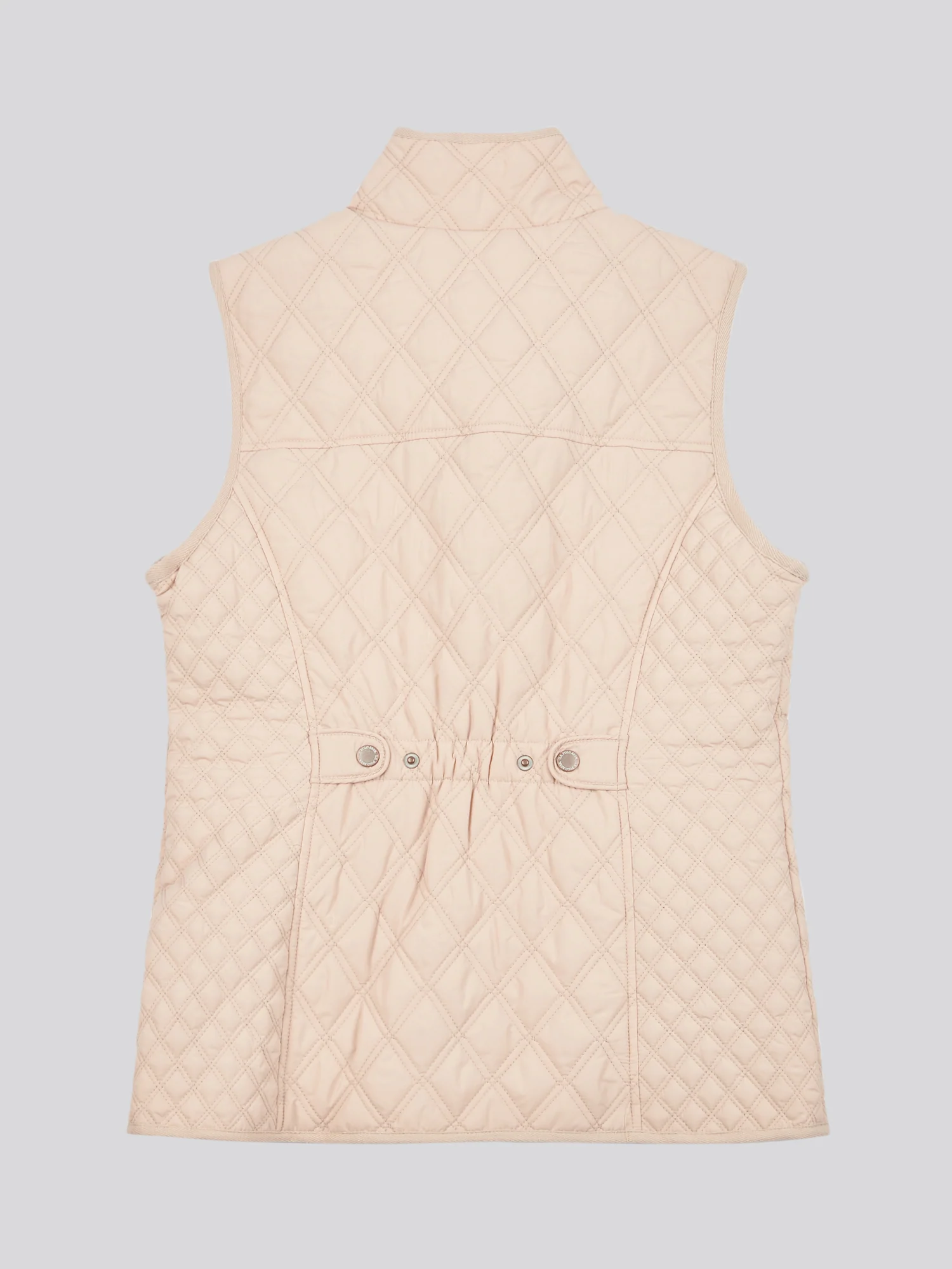 Womens Hacking Quilted Gilet in Smoke Gray - Image 7