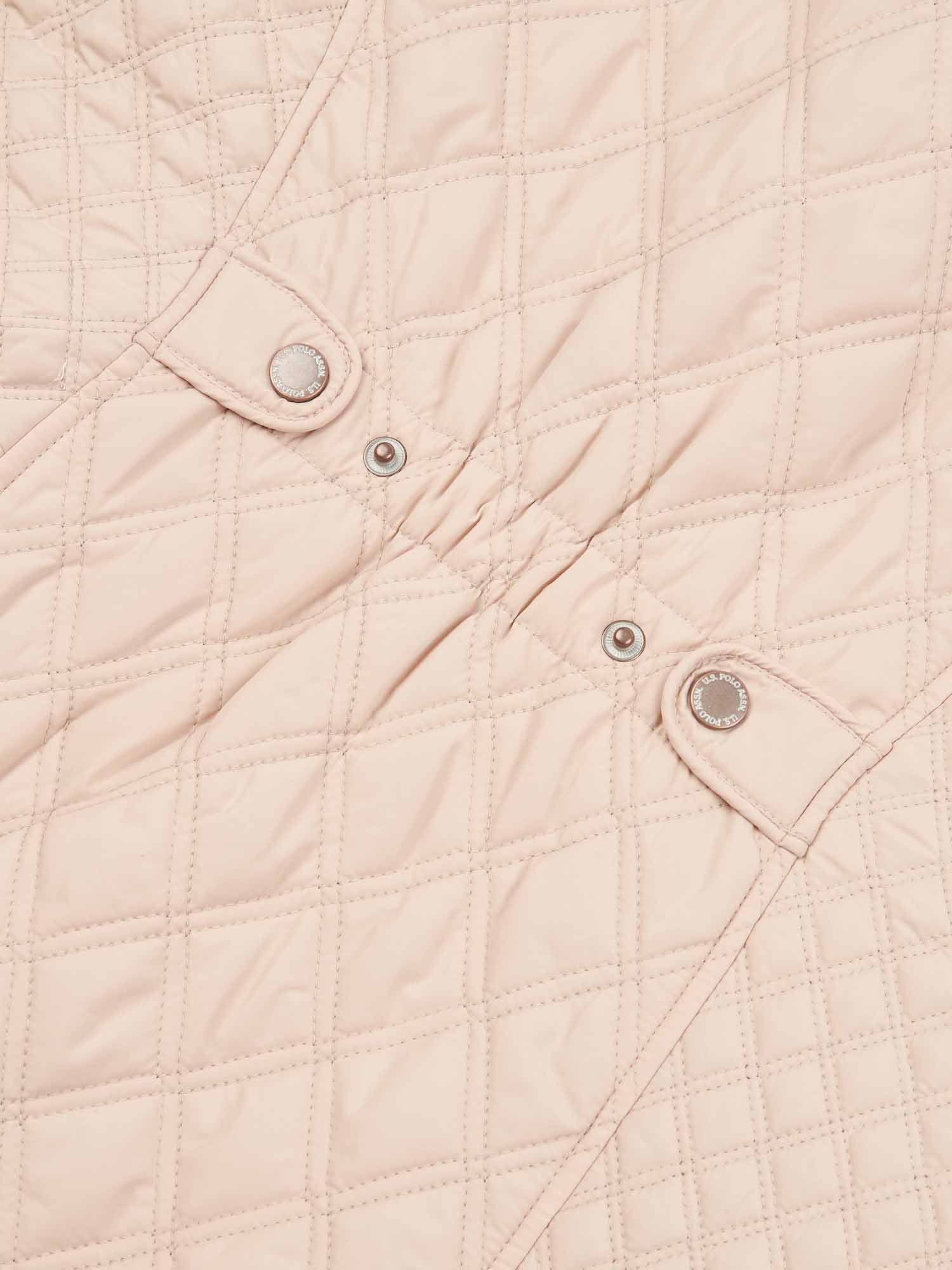 Womens Hacking Quilted Gilet in Smoke Gray - Image 9
