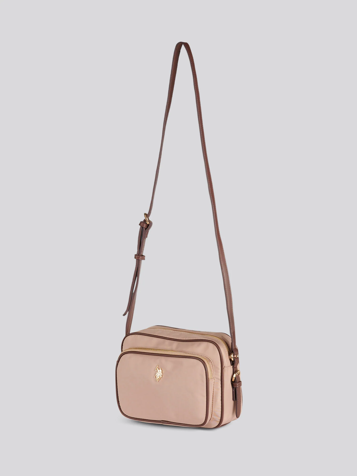 U.S. Polo Assn. Womens Houston Crossbody Pocket Bag Warm Taupe - Image 2