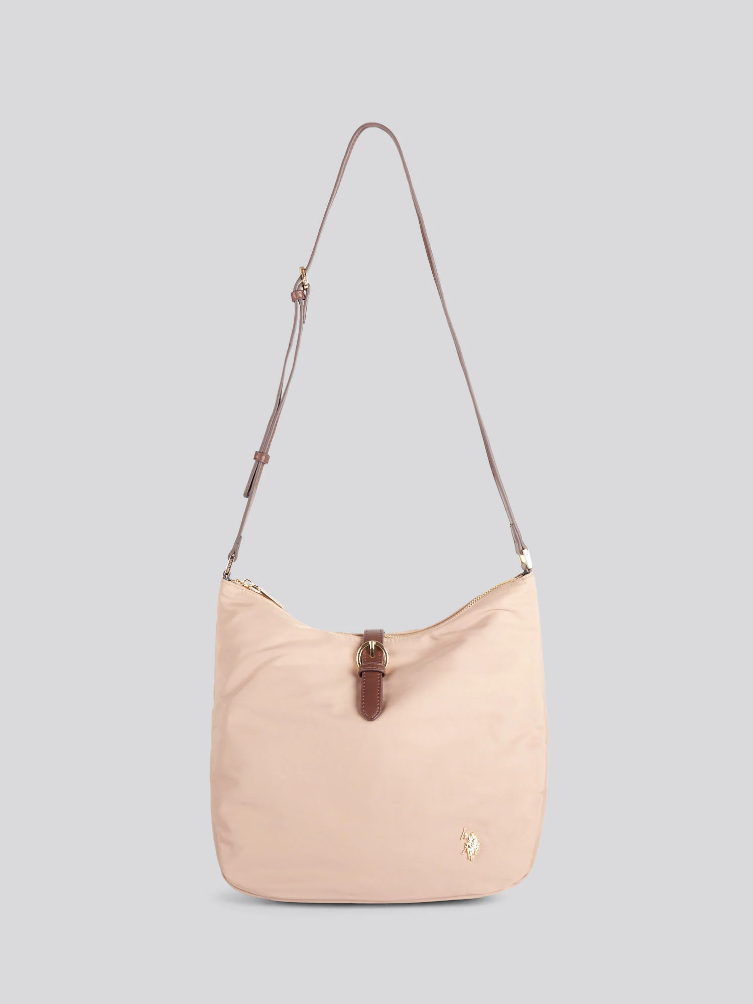 U.S. Polo Assn. Womens Houston Hobo Bag Warm Taupe