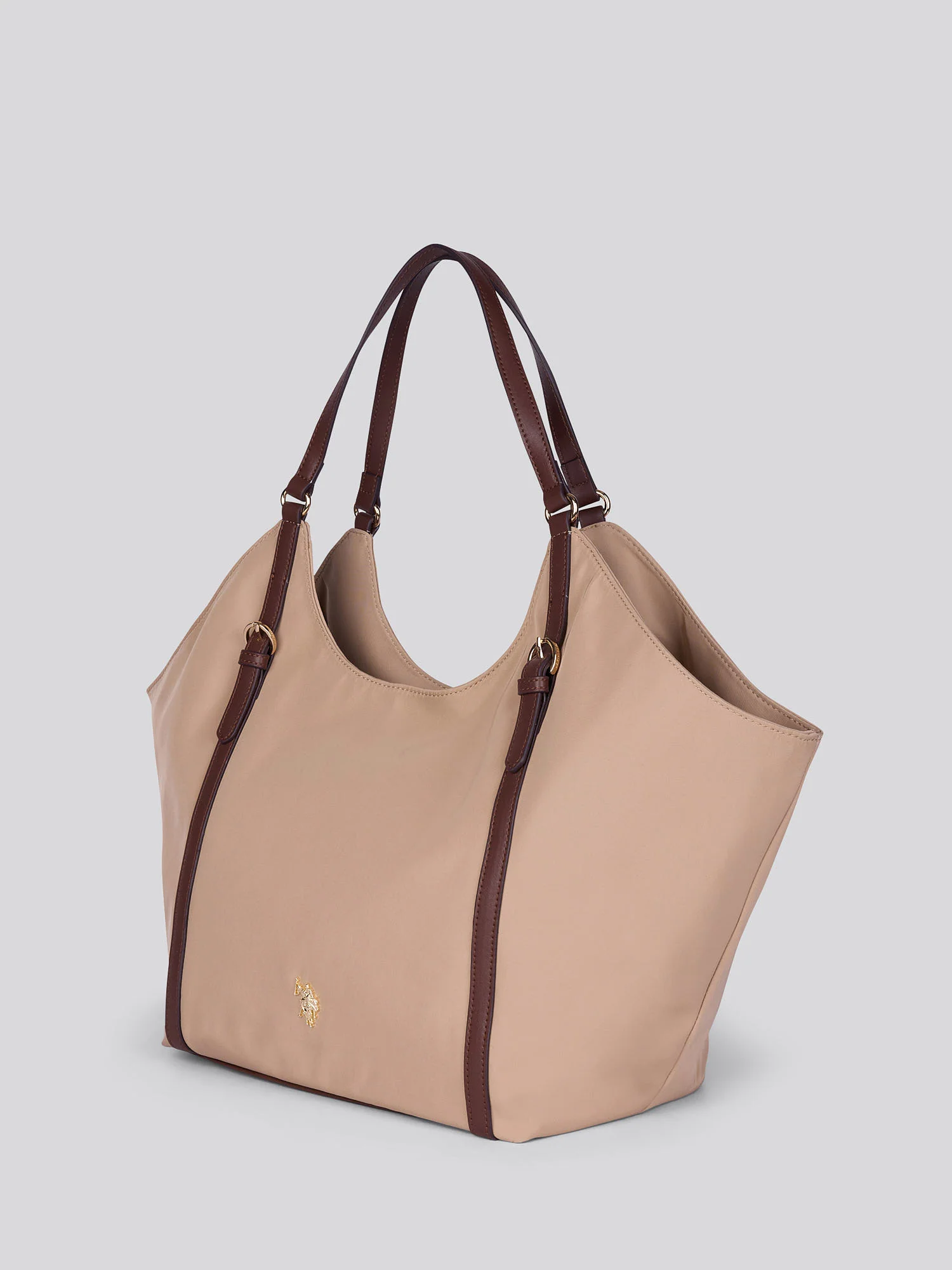 U.S. Polo Assn. Womens Houston Large Double Handle Bag Warm Taupe - Image 3