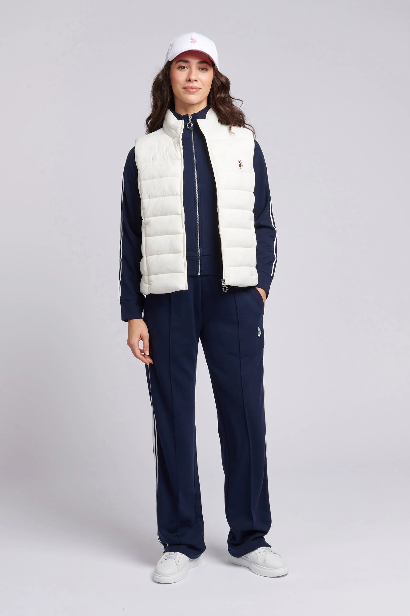 Womens Lightweight Puffer Gilet in Marshmallow - Image 5