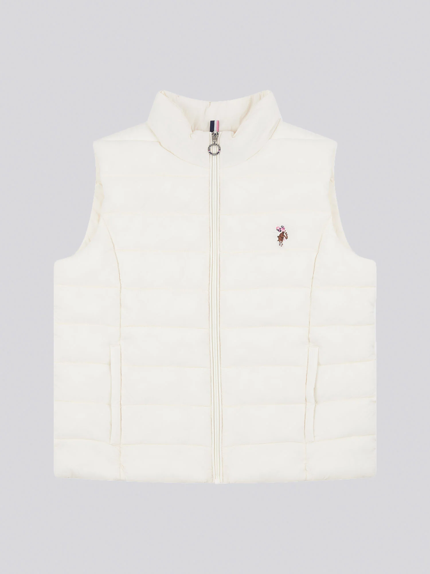 Womens Lightweight Puffer Gilet in Marshmallow - Image 6
