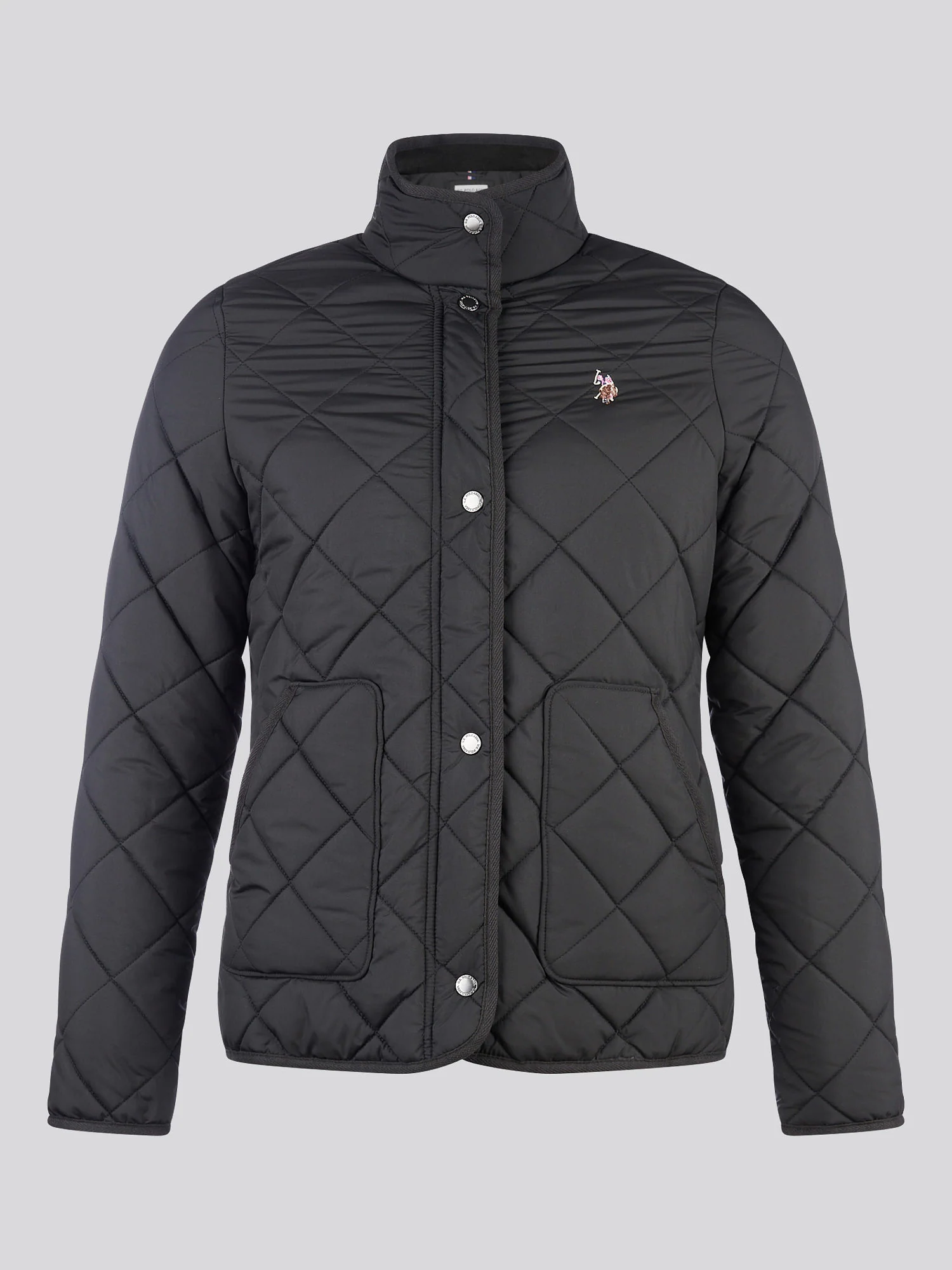 Womens Lightweight Quilted Jacket in Black - Image 6