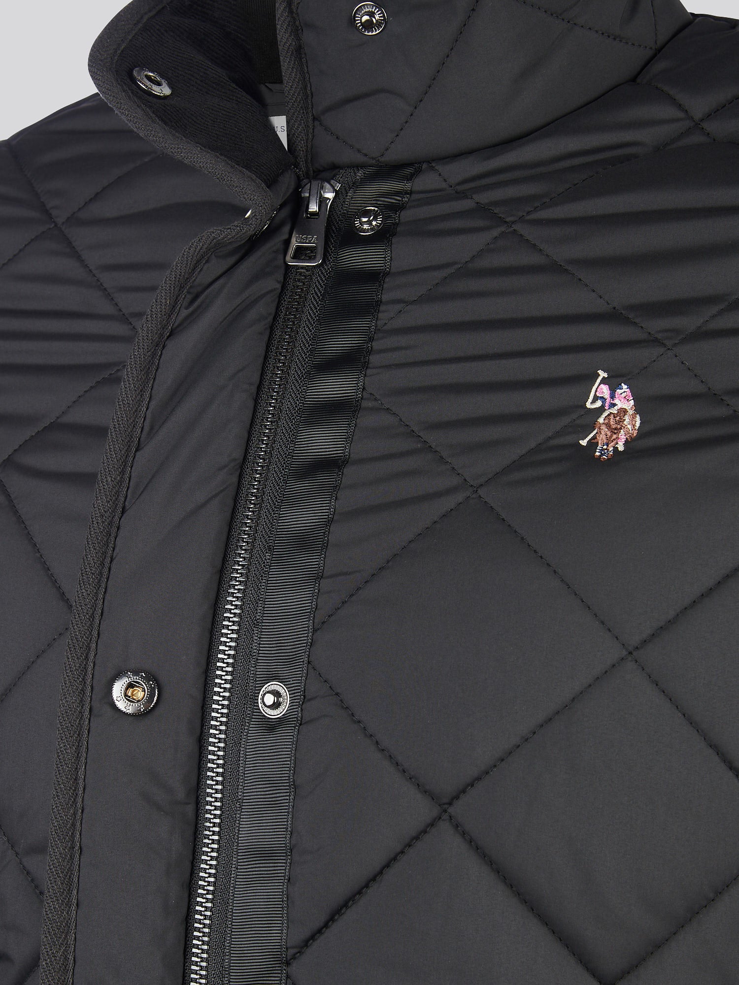 Womens Lightweight Quilted Jacket in Black - Image 9