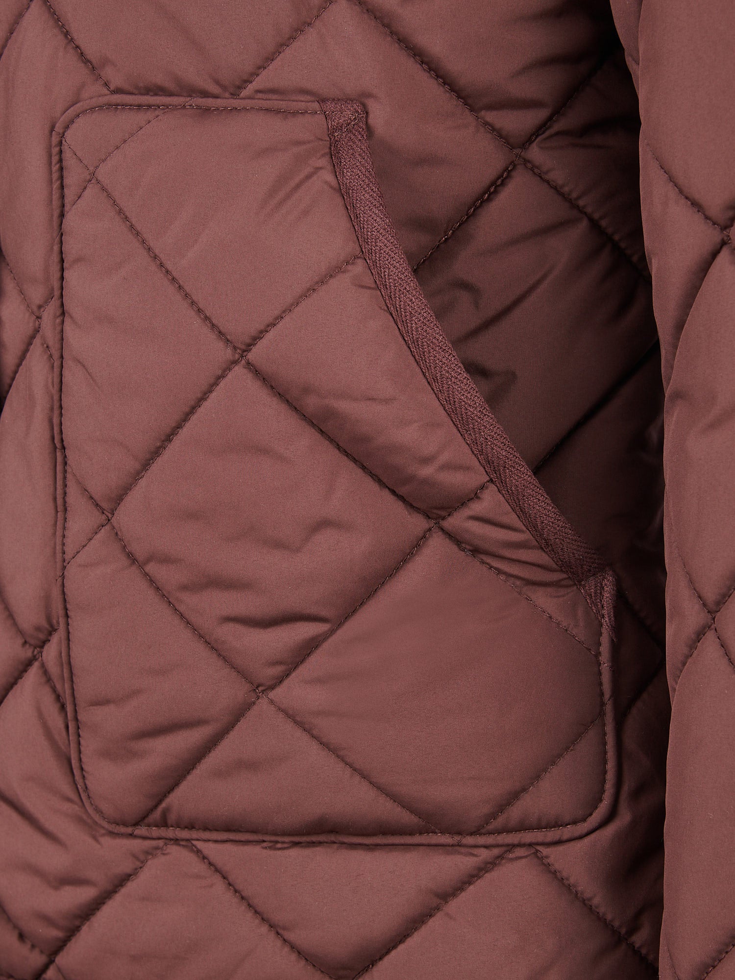 Womens Lightweight Quilted Jacket in Puce - Image 11