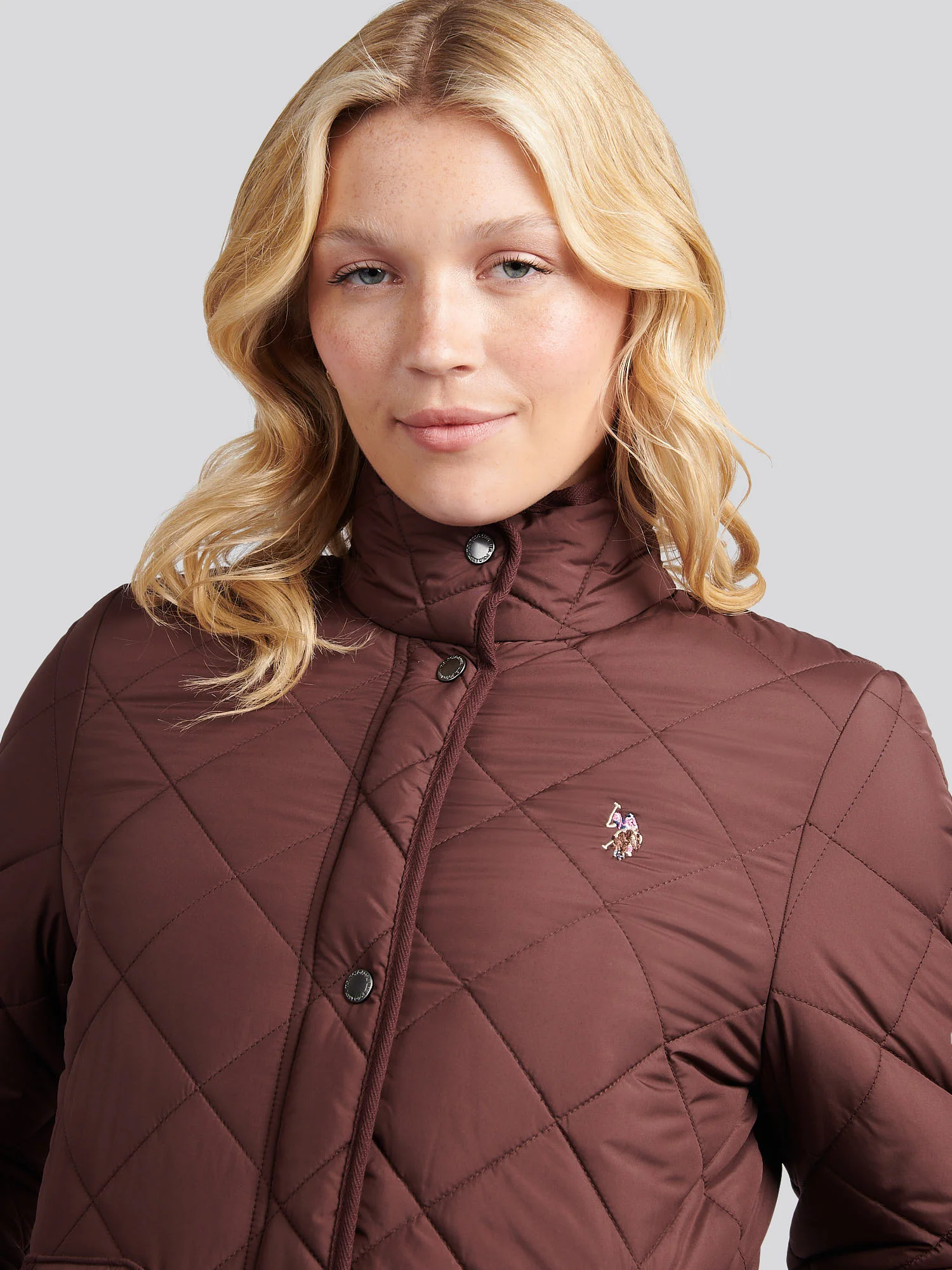 Womens Lightweight Quilted Jacket in Puce - Image 2