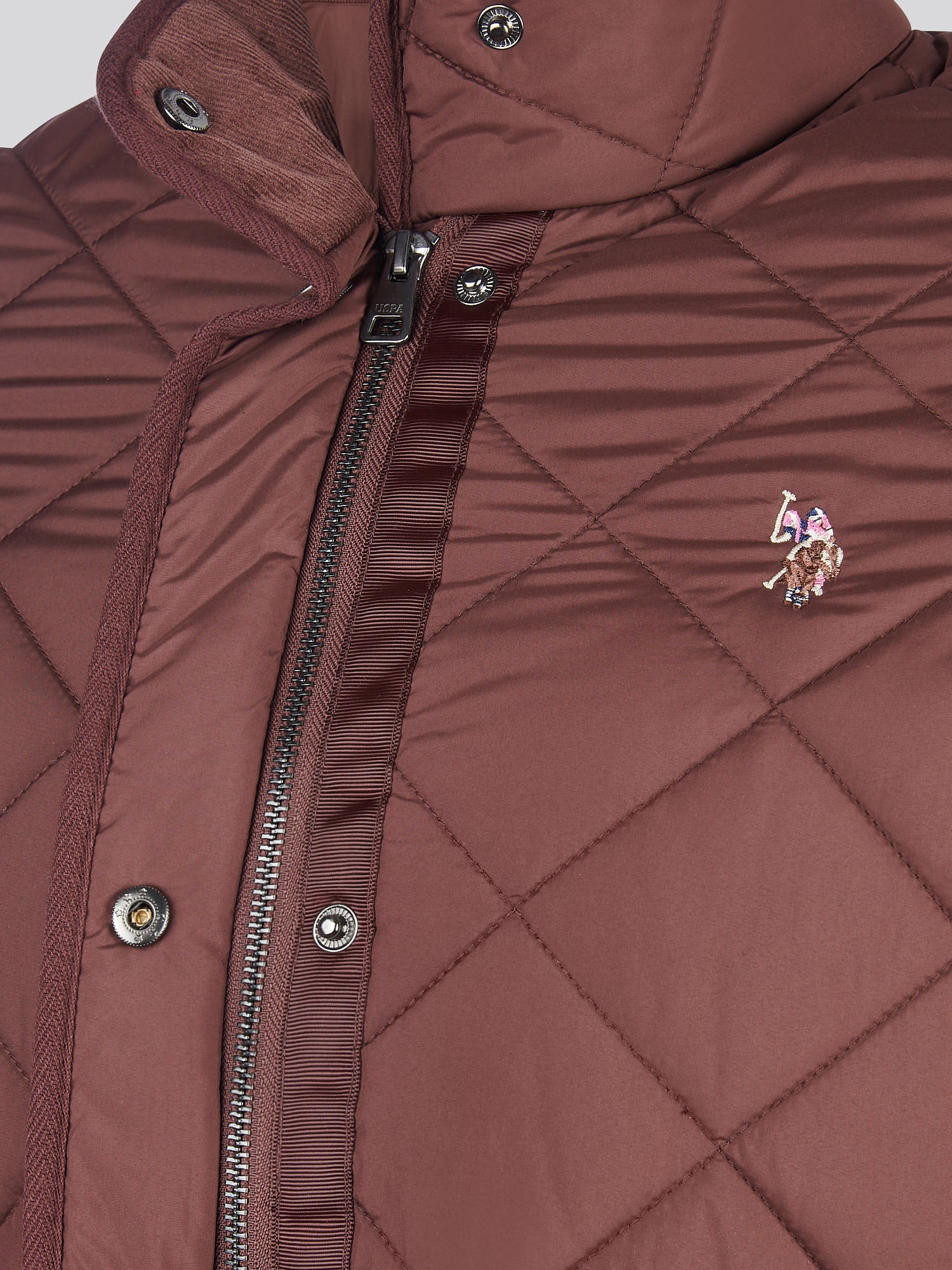 Womens Lightweight Quilted Jacket in Puce - Image 9