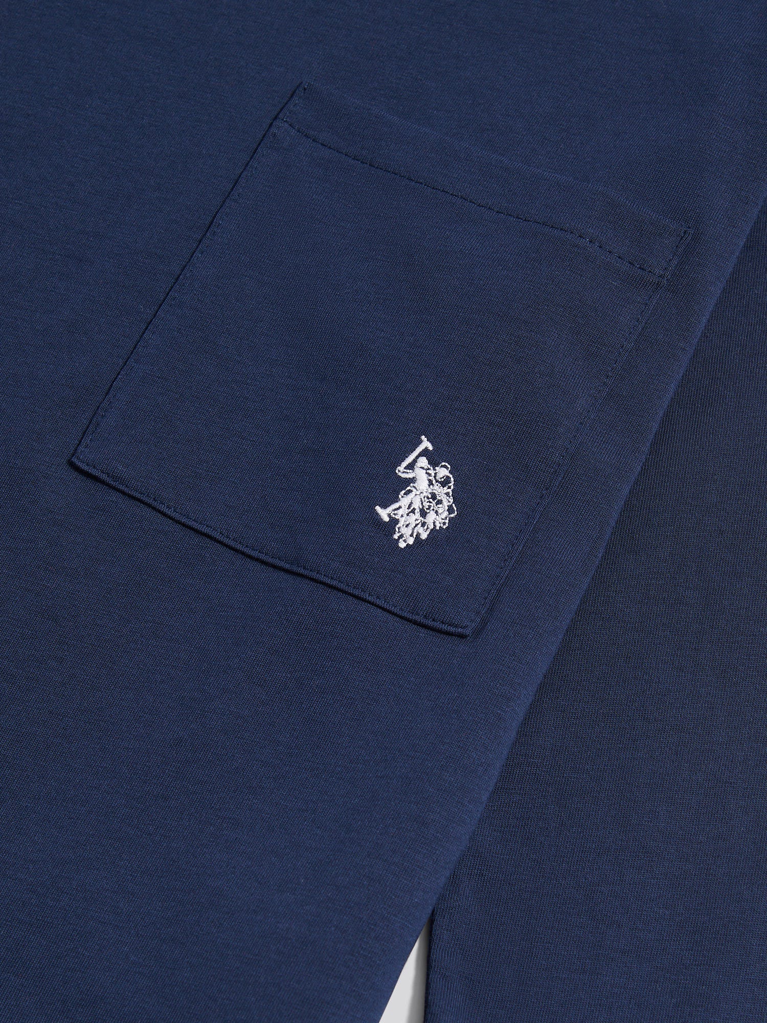 Womens Long Sleeve Pocket T-Shirt in Navy Iris - Image 9