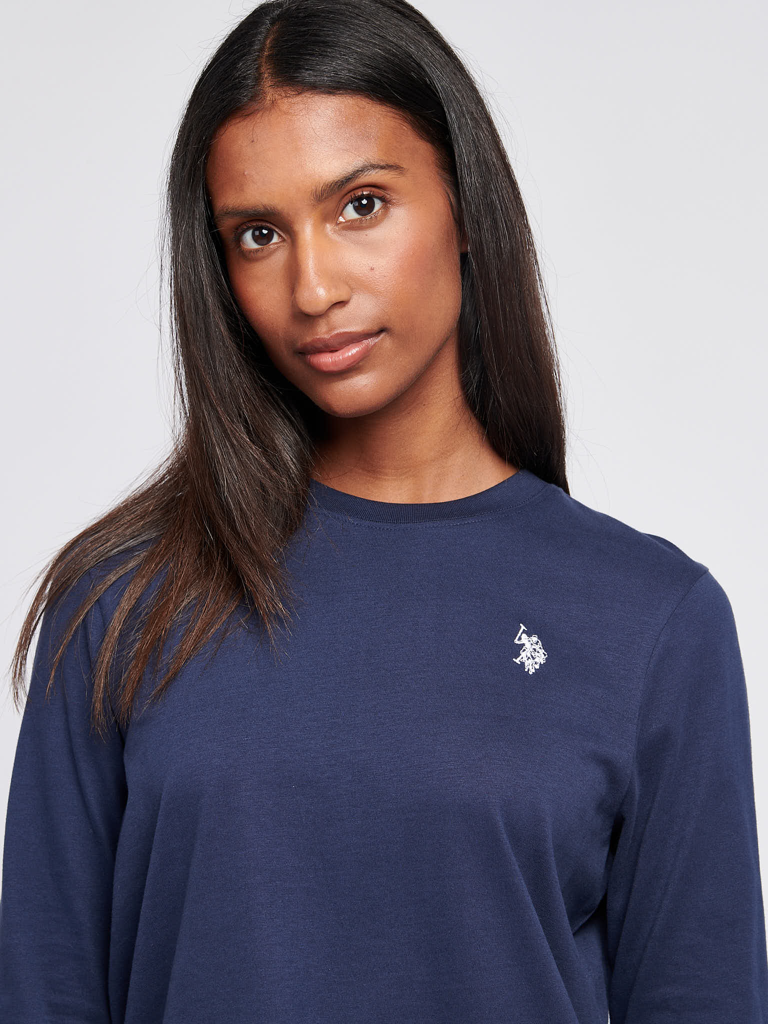 Womens Long Sleeve T-Shirt in Navy Iris - Image 2