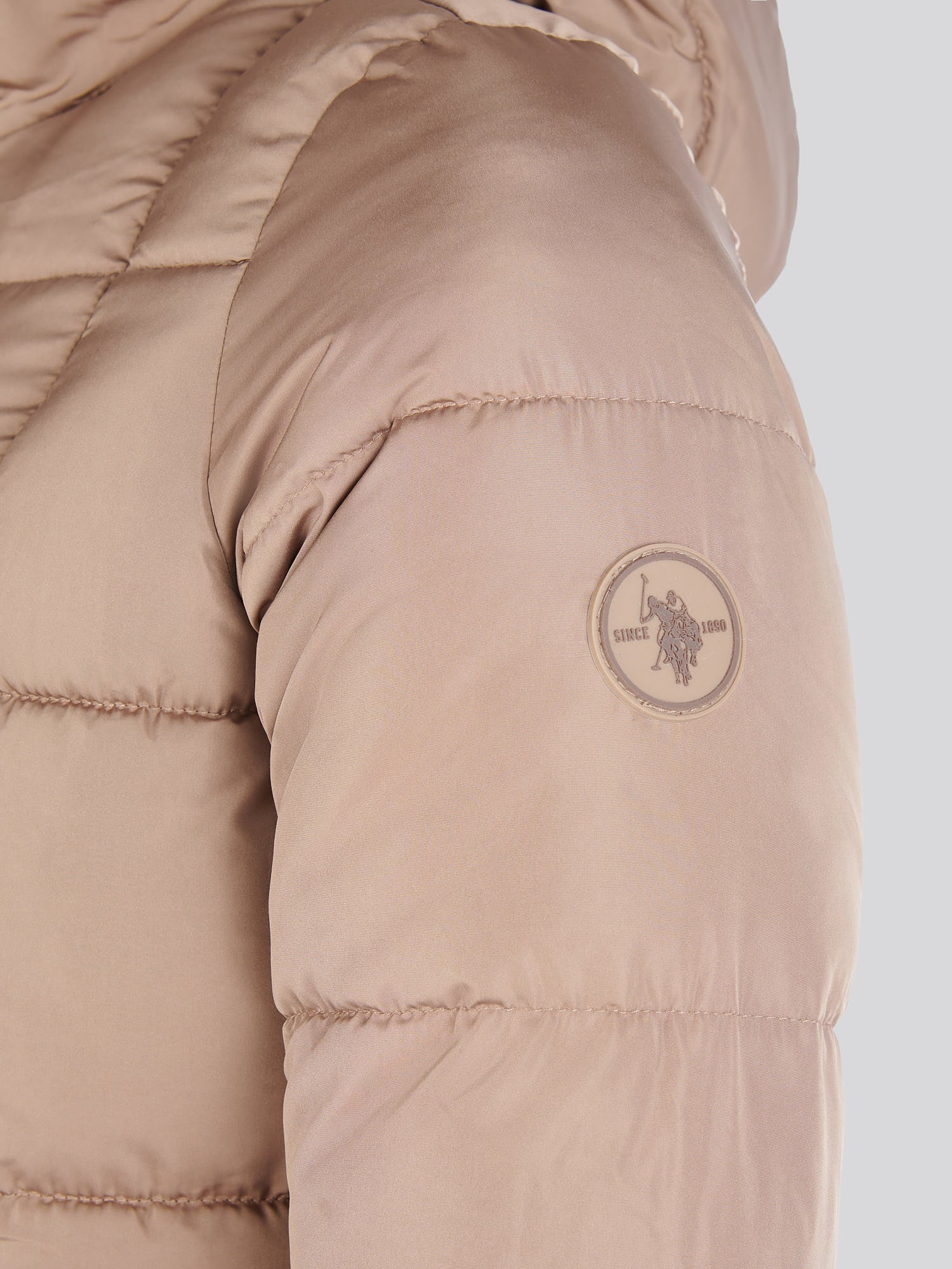 Womens Longline Square Quilt Puffer Coat in Leafless Tree - Image 12