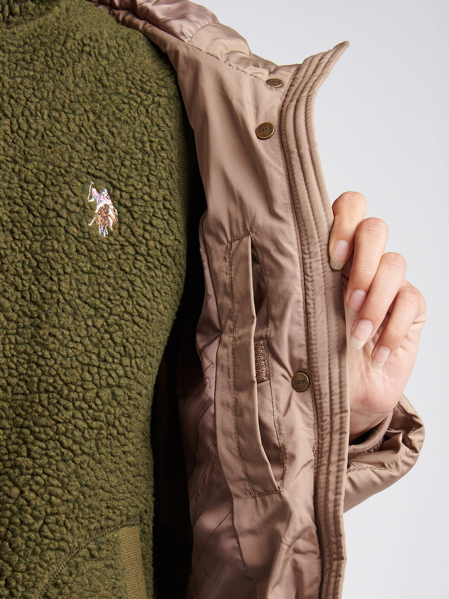 Womens Longline Square Quilt Puffer Coat in Leafless Tree - Image 5
