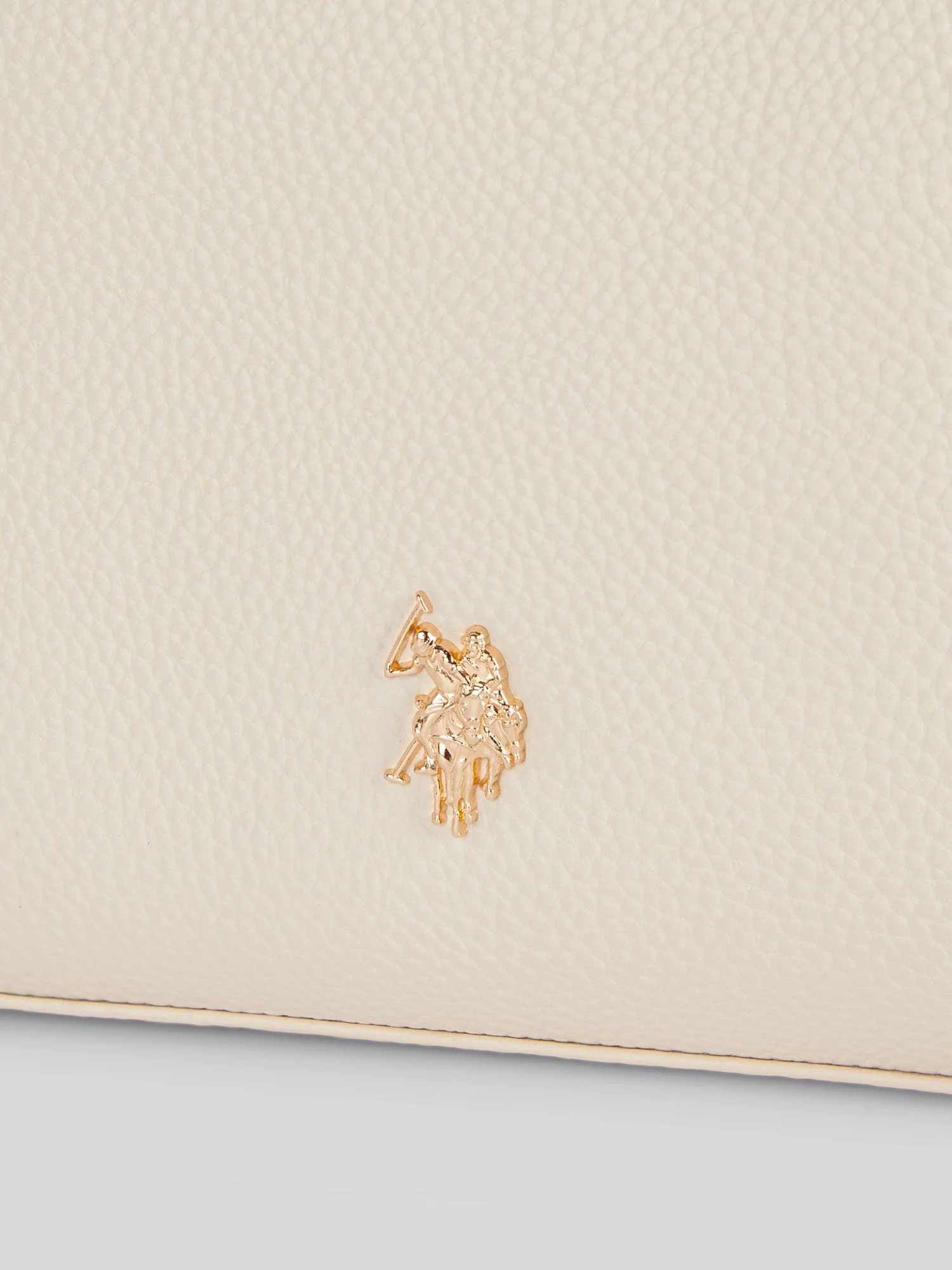 U.S. Polo Assn. Womens Mansion Double Zip Crossbody Bag Off White - Image 6