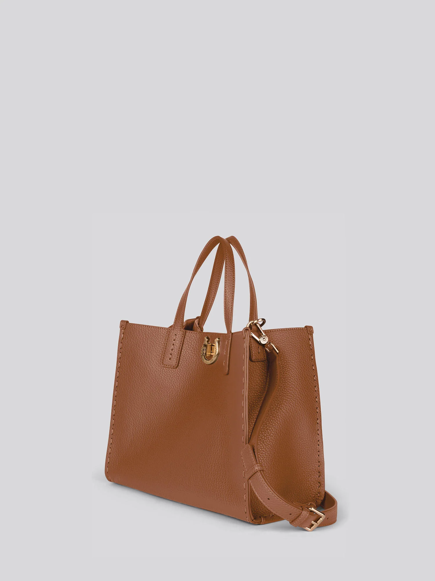 Womens Middleton Double Handle Bag in Camel - Image 3