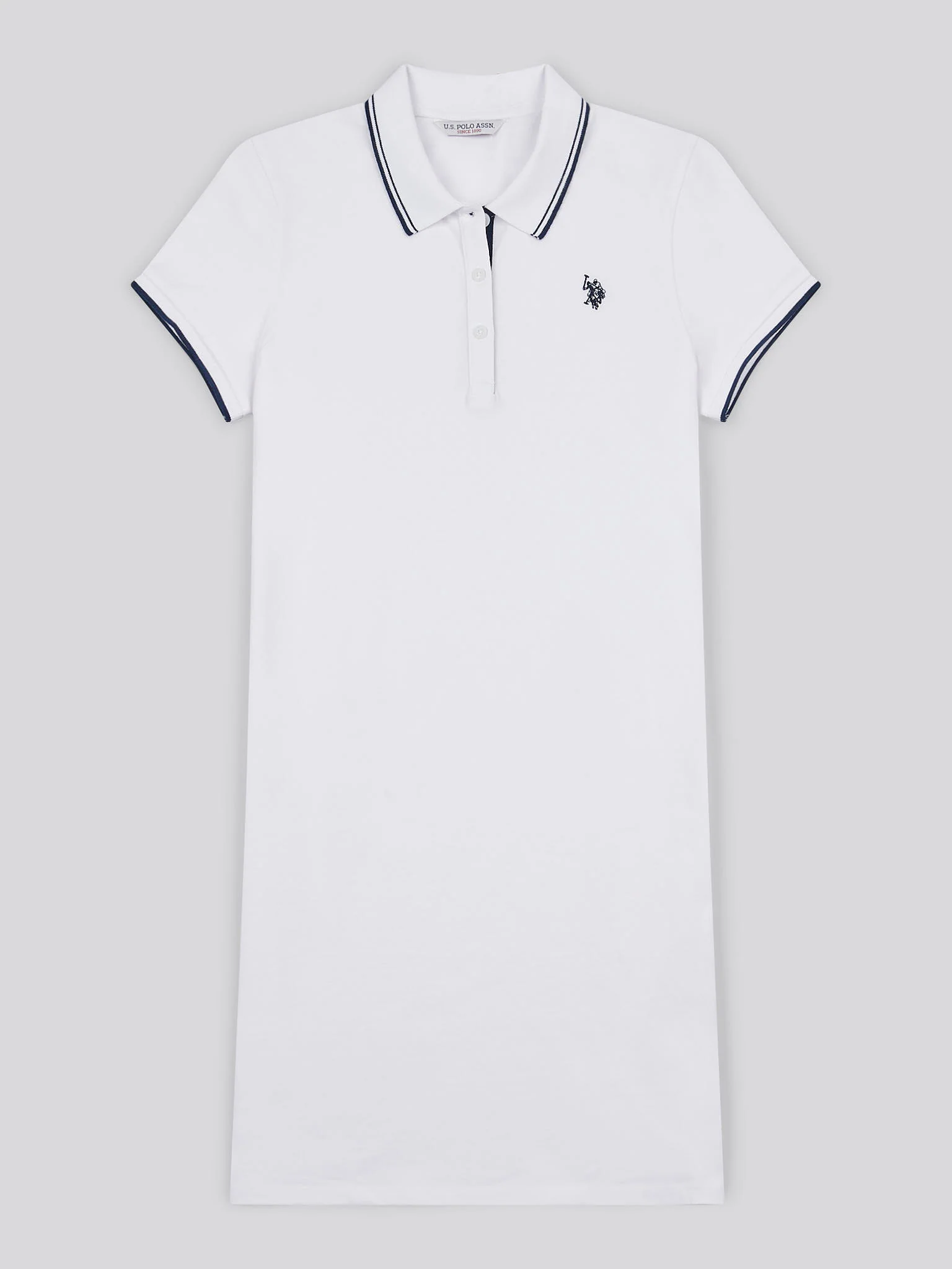 Womens Polo Dress Bright White - Image 4
