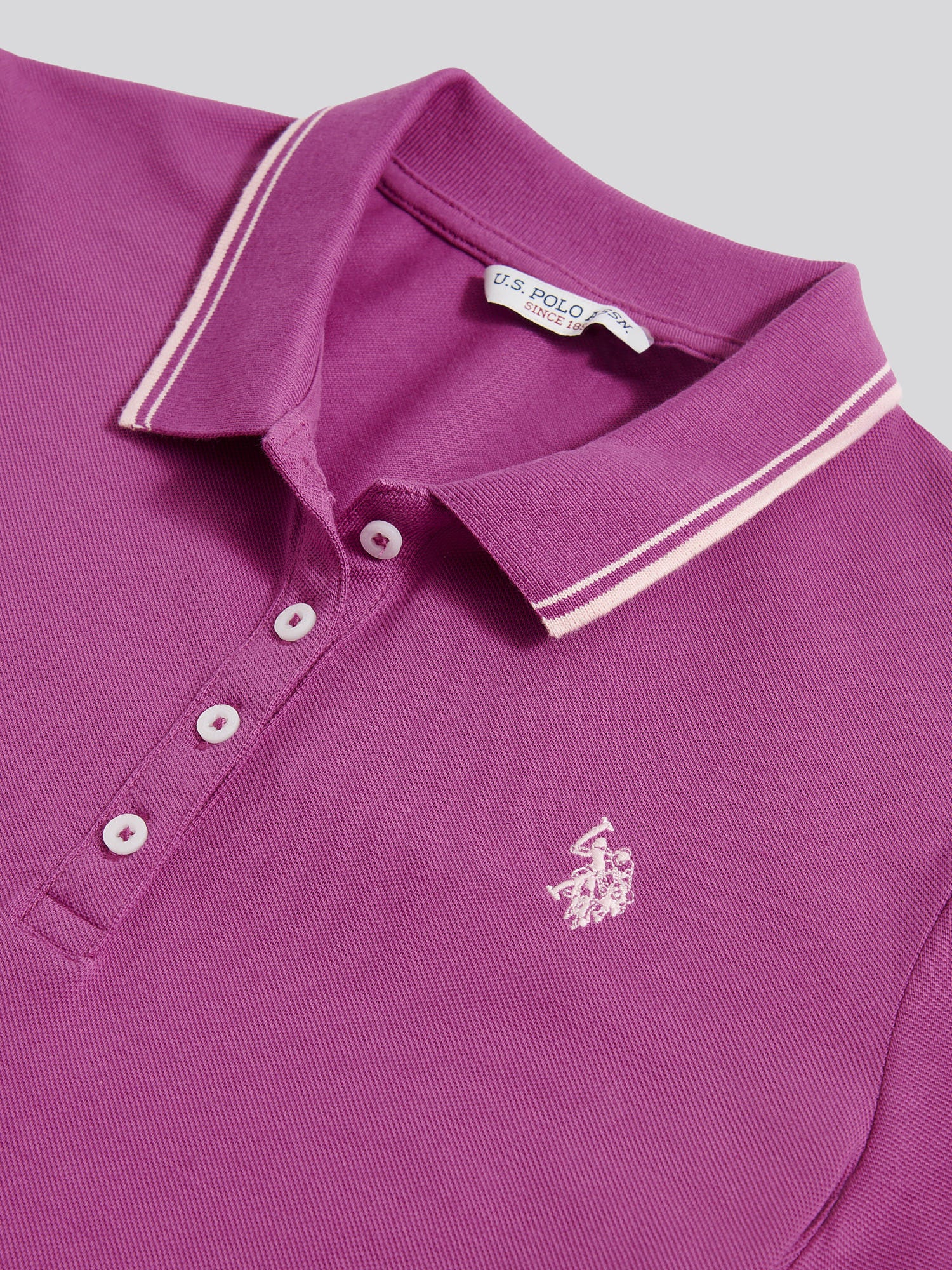 Womens Polo Shirt Cattleya Orchid - Image 7