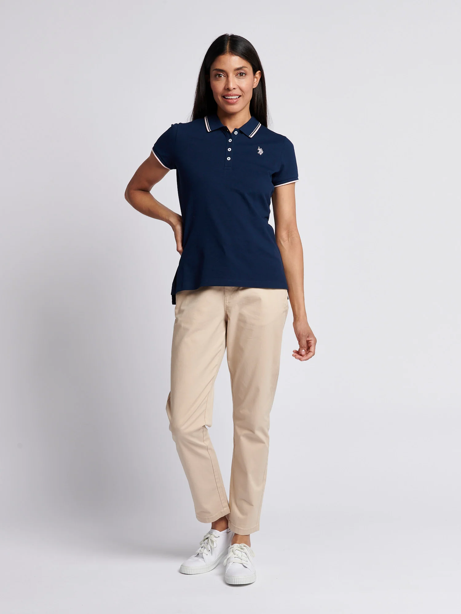 Womens Polo Shirt Navy Iris - Image 3