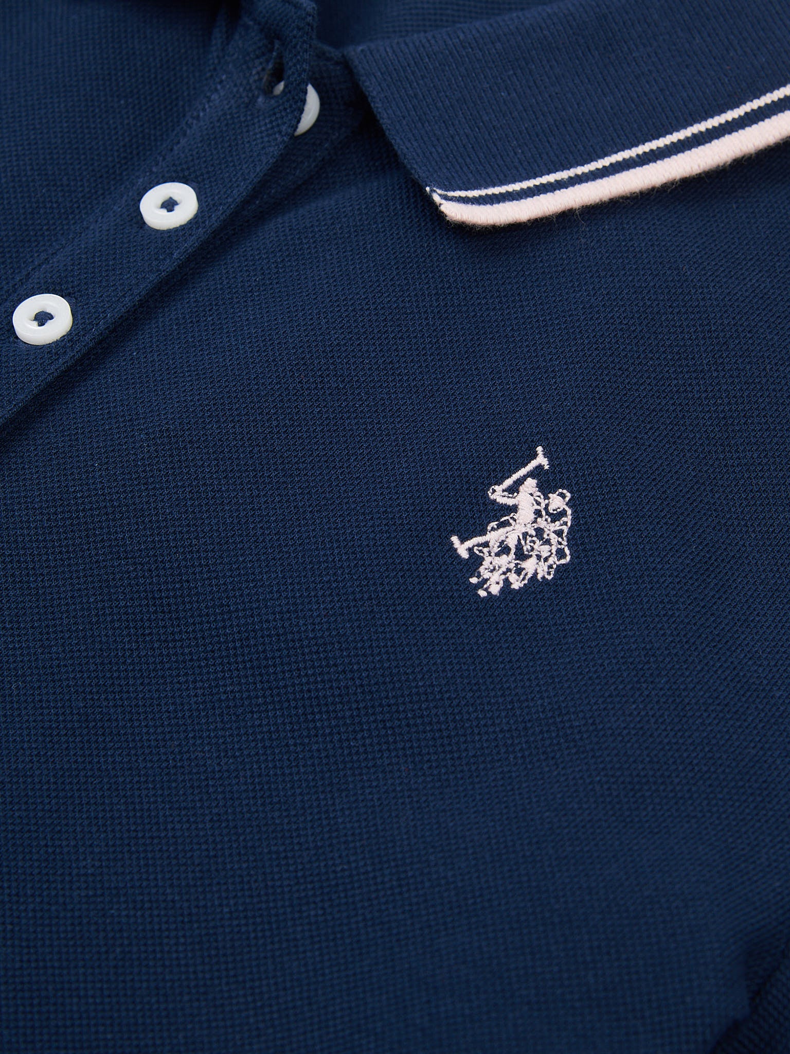 Womens Polo Shirt Navy Iris - Image 7