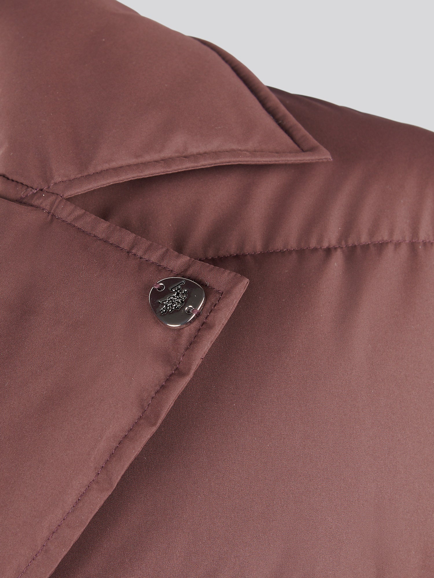 Womens Puffer Trench Coat in Puce - Image 10