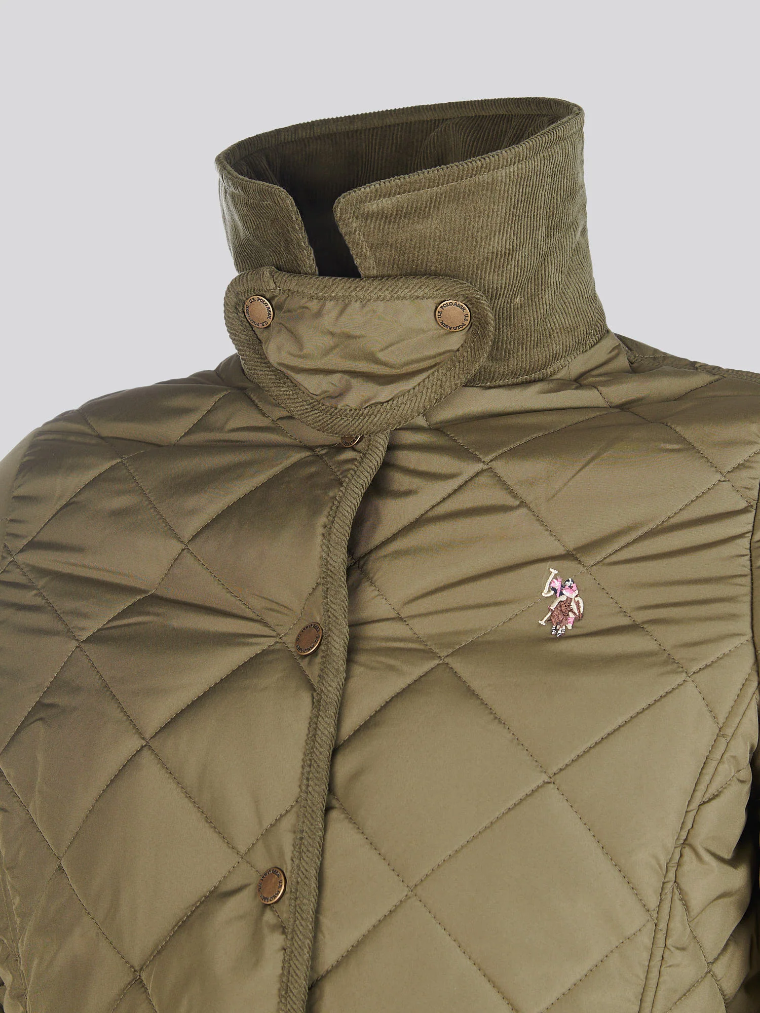 Womens Quilted Country Jacket in Kalamata Green - Image 10