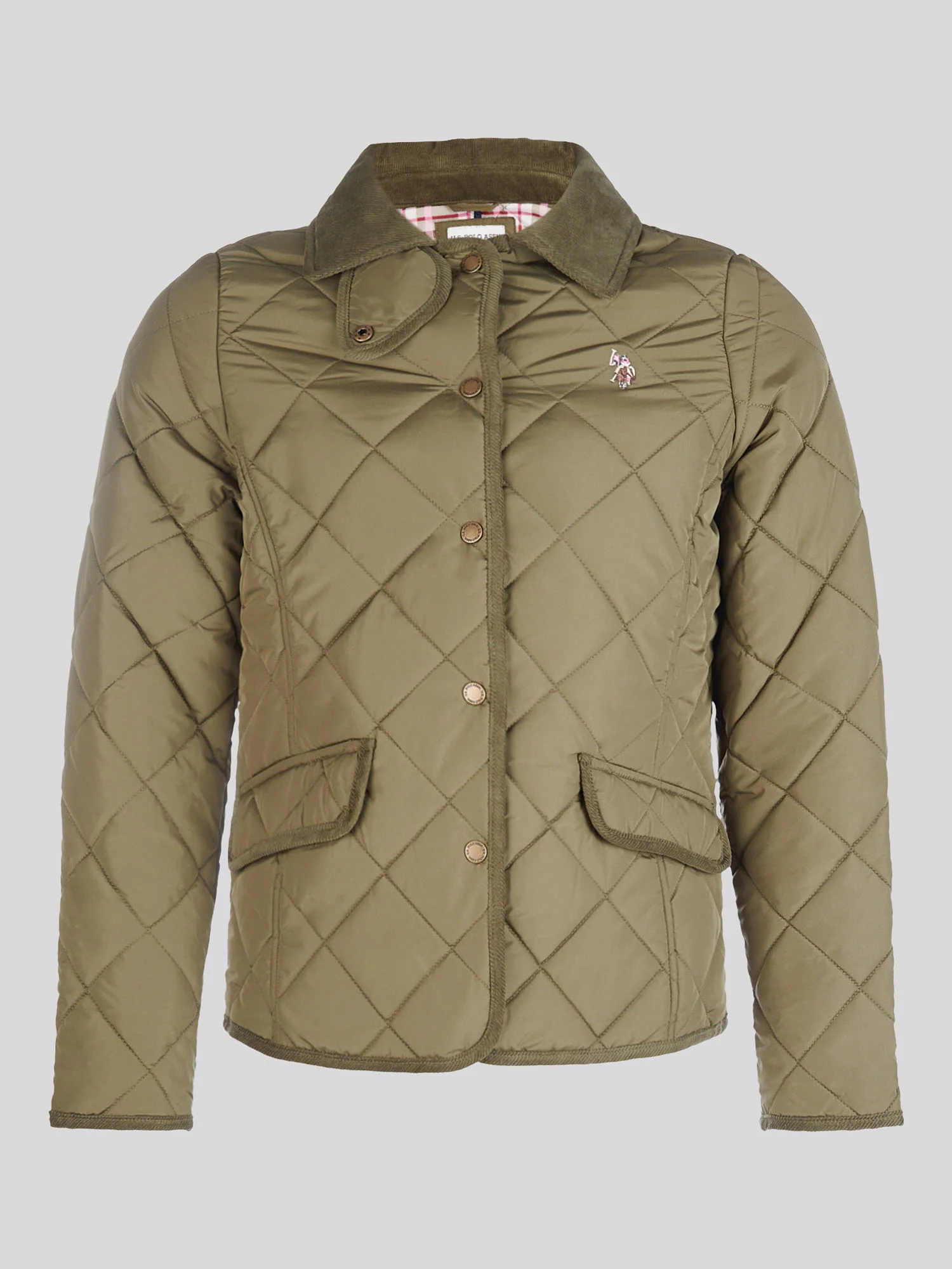 Womens Quilted Country Jacket in Kalamata Green - Image 6